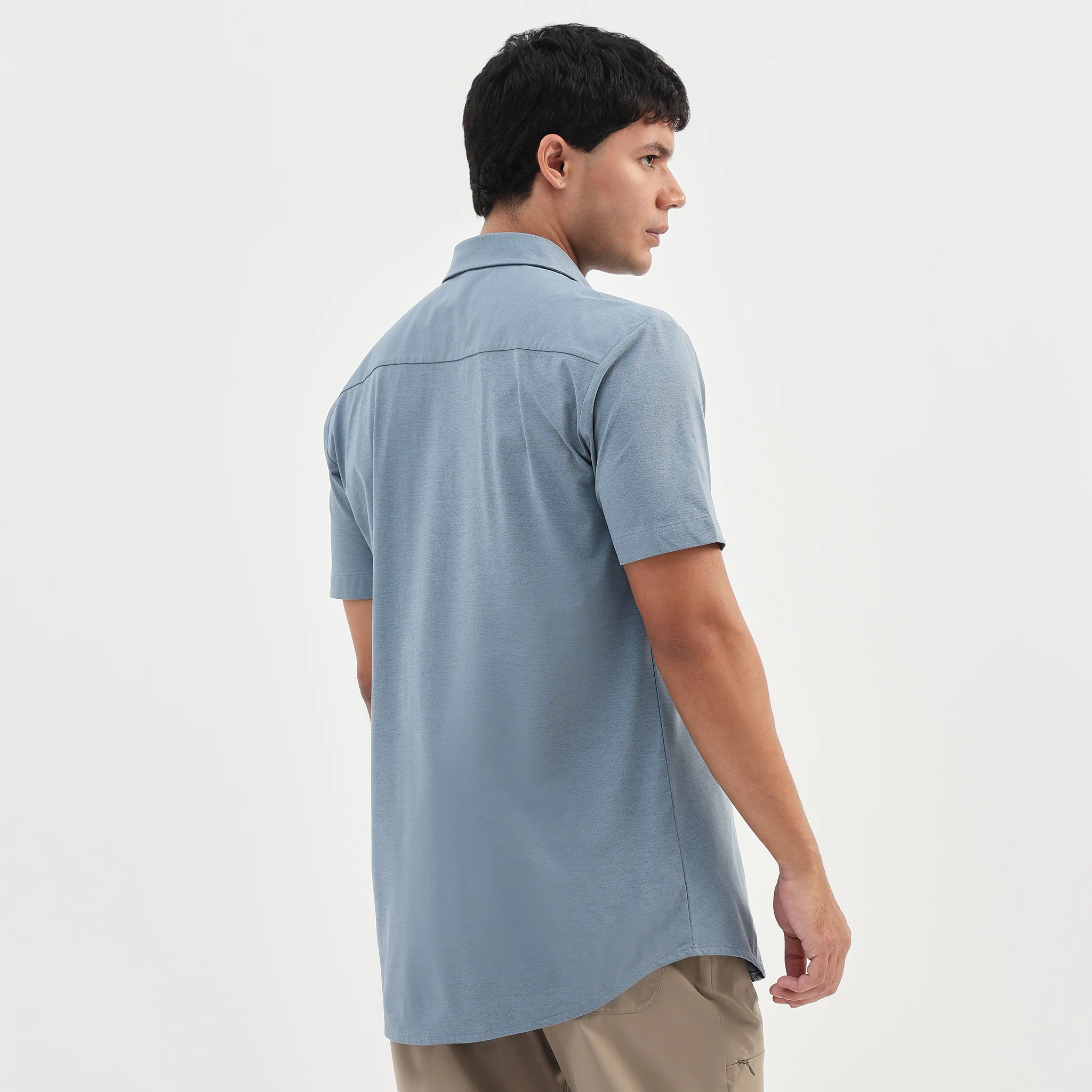 Travelator™ 2025 Shirt - 4-Way Ultra Stretch Slim Fit Wash & Wear - "Zero Top Stitch" - Saville Row Finish Half Sleeves-Made For Travel - Image 19