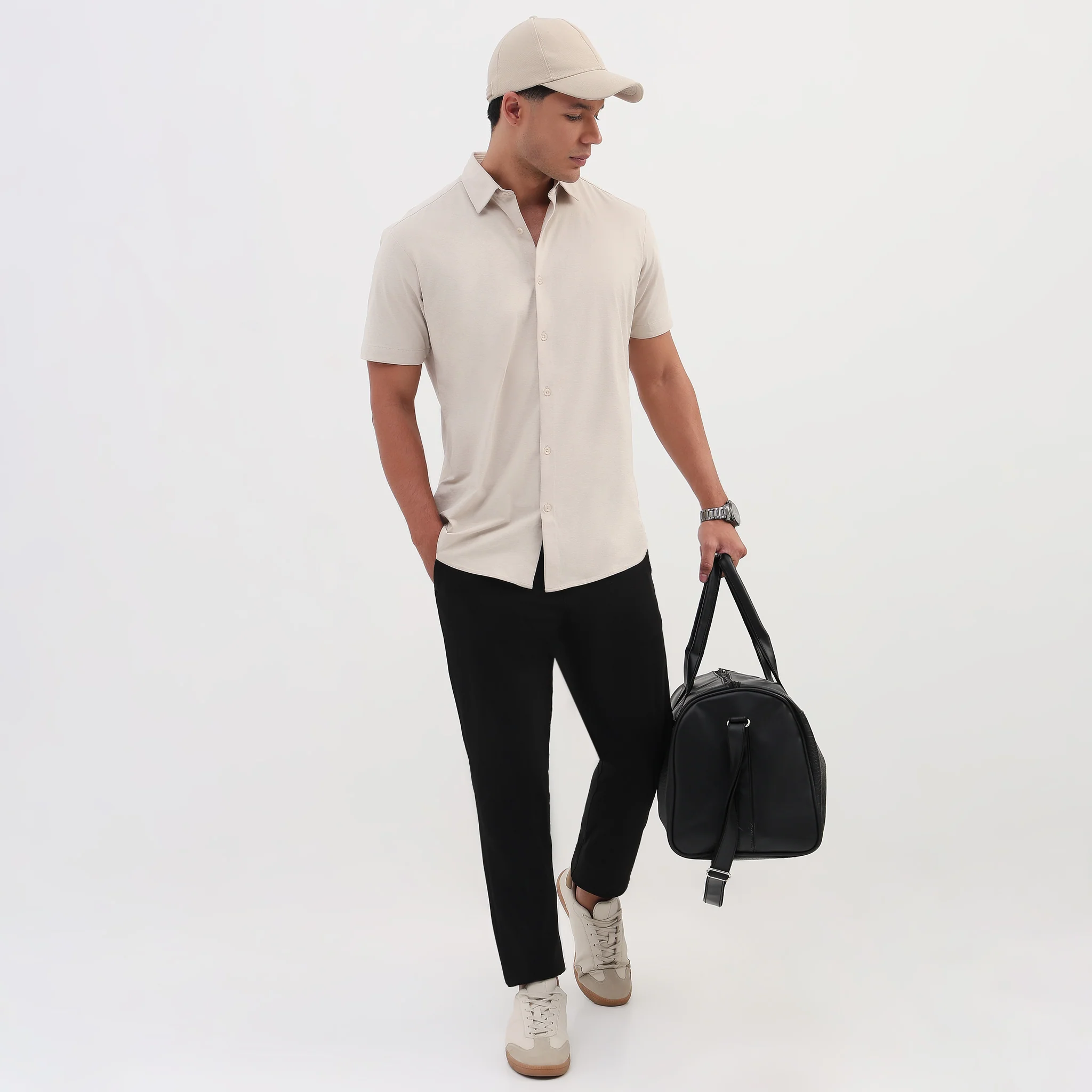 Travelator™ 2025 Shirt - 4-Way Ultra Stretch Slim Fit Wash & Wear - "Zero Top Stitch" - Saville Row Finish Half Sleeves-Made For Travel - Image 23
