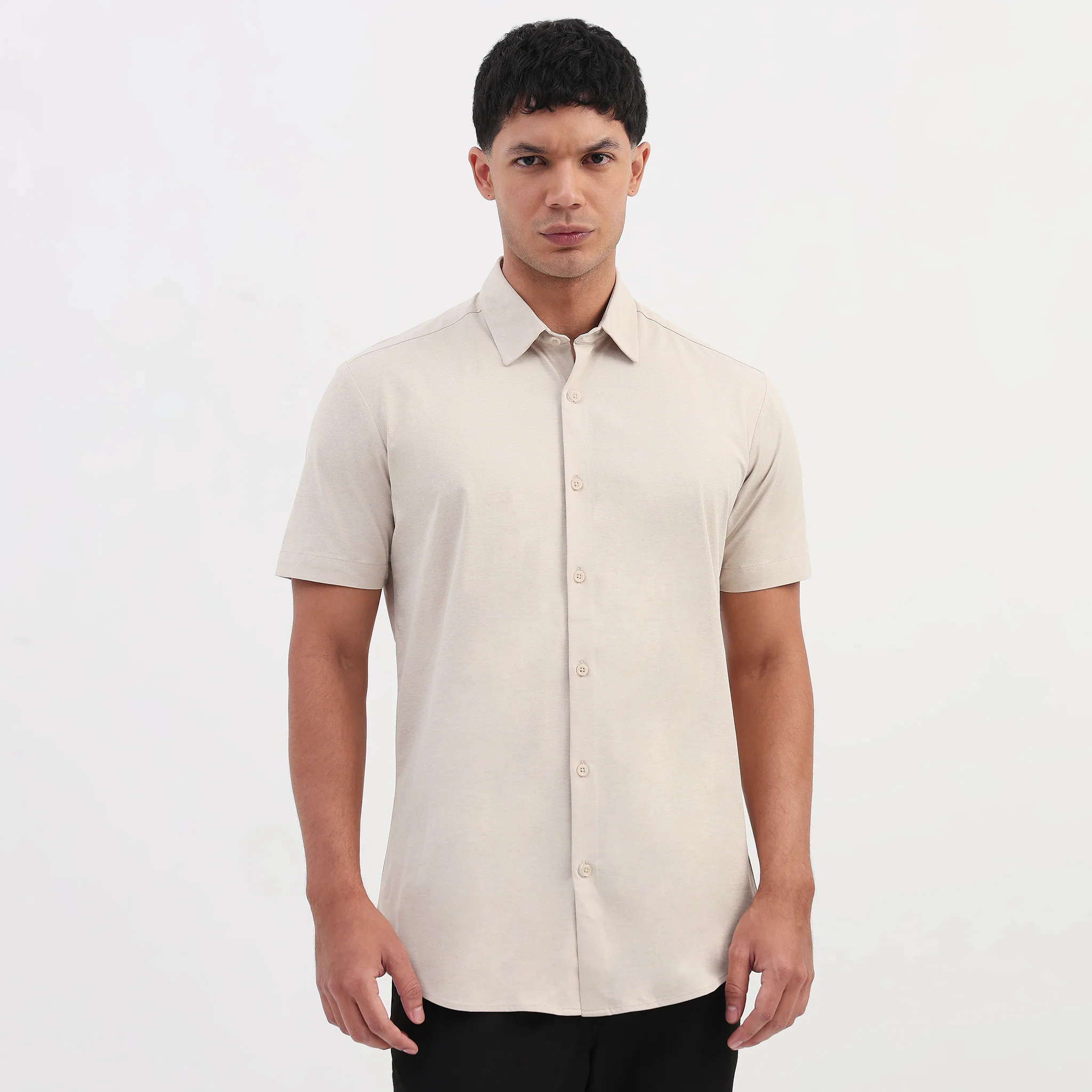 Travelator™ 2025 Shirt - 4-Way Ultra Stretch Slim Fit Wash & Wear - "Zero Top Stitch" - Saville Row Finish Half Sleeves-Made For Travel - Image 24