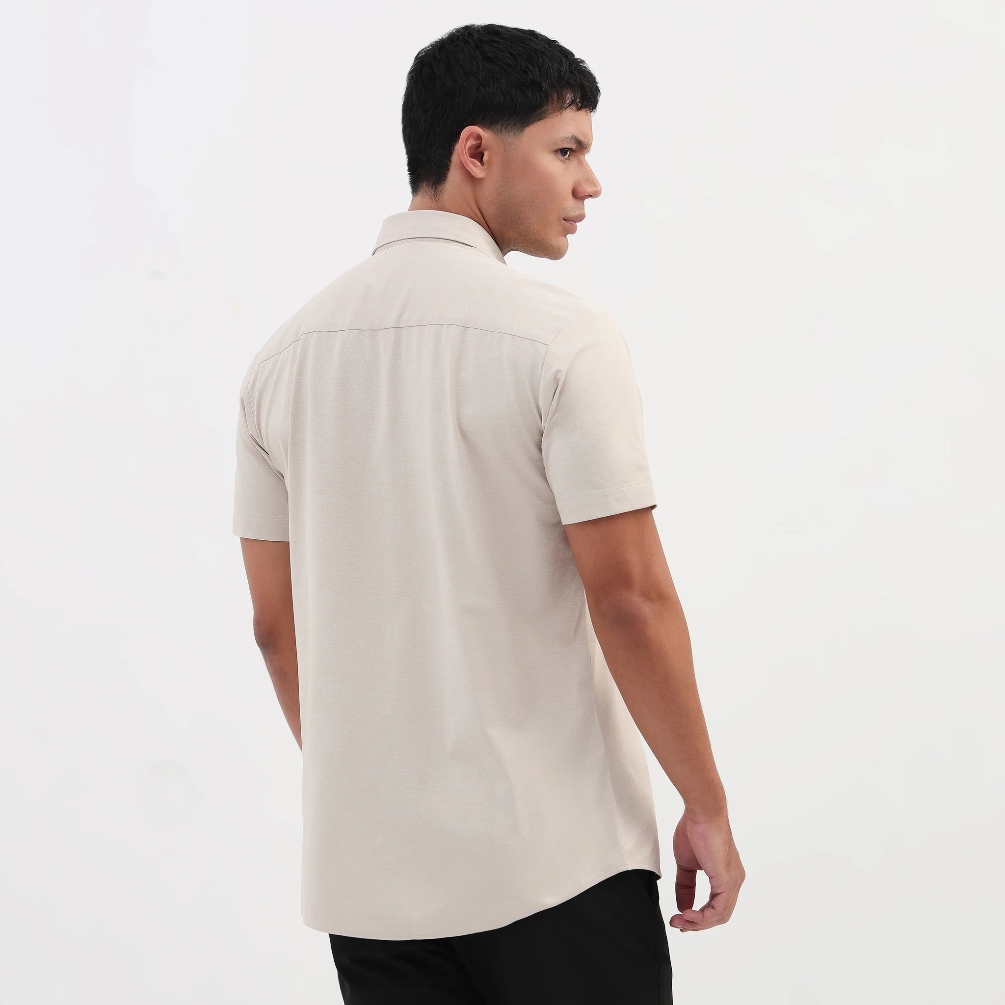Travelator™ 2025 Shirt - 4-Way Ultra Stretch Slim Fit Wash & Wear - "Zero Top Stitch" - Saville Row Finish Half Sleeves-Made For Travel - Image 25