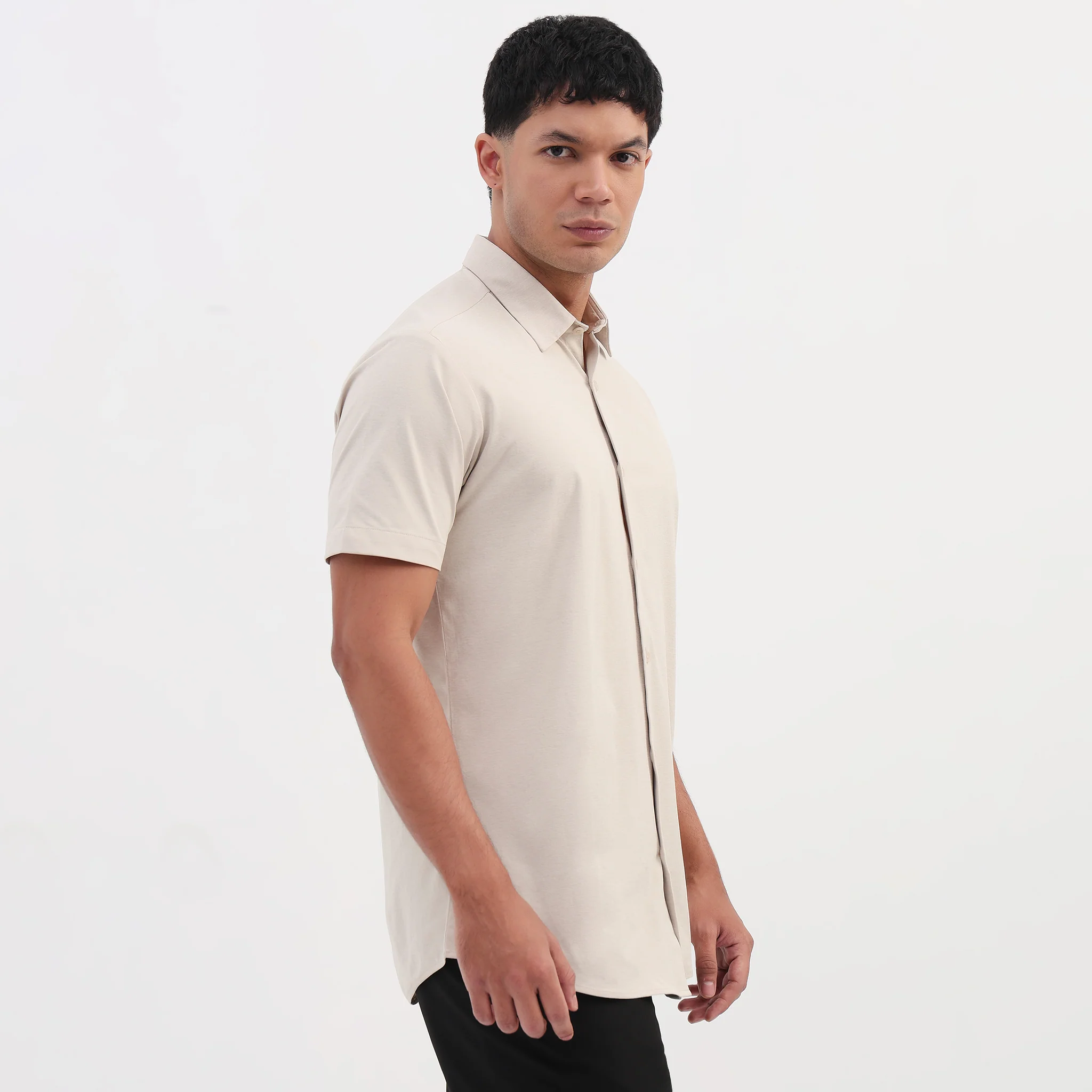 Travelator™ 2025 Shirt - 4-Way Ultra Stretch Slim Fit Wash & Wear - "Zero Top Stitch" - Saville Row Finish Half Sleeves-Made For Travel - Image 27