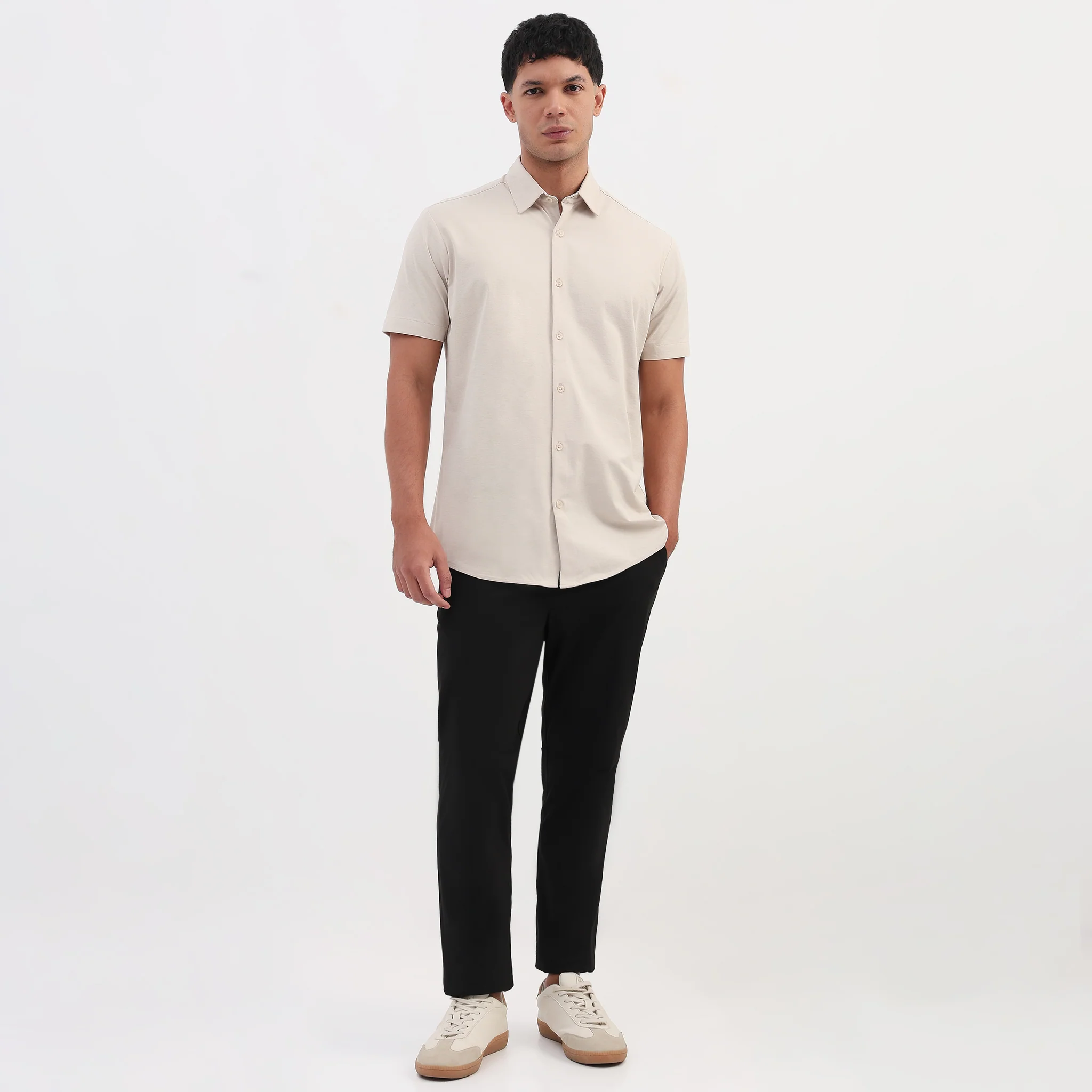 Travelator™ 2025 Shirt - 4-Way Ultra Stretch Slim Fit Wash & Wear - "Zero Top Stitch" - Saville Row Finish Half Sleeves-Made For Travel - Image 28