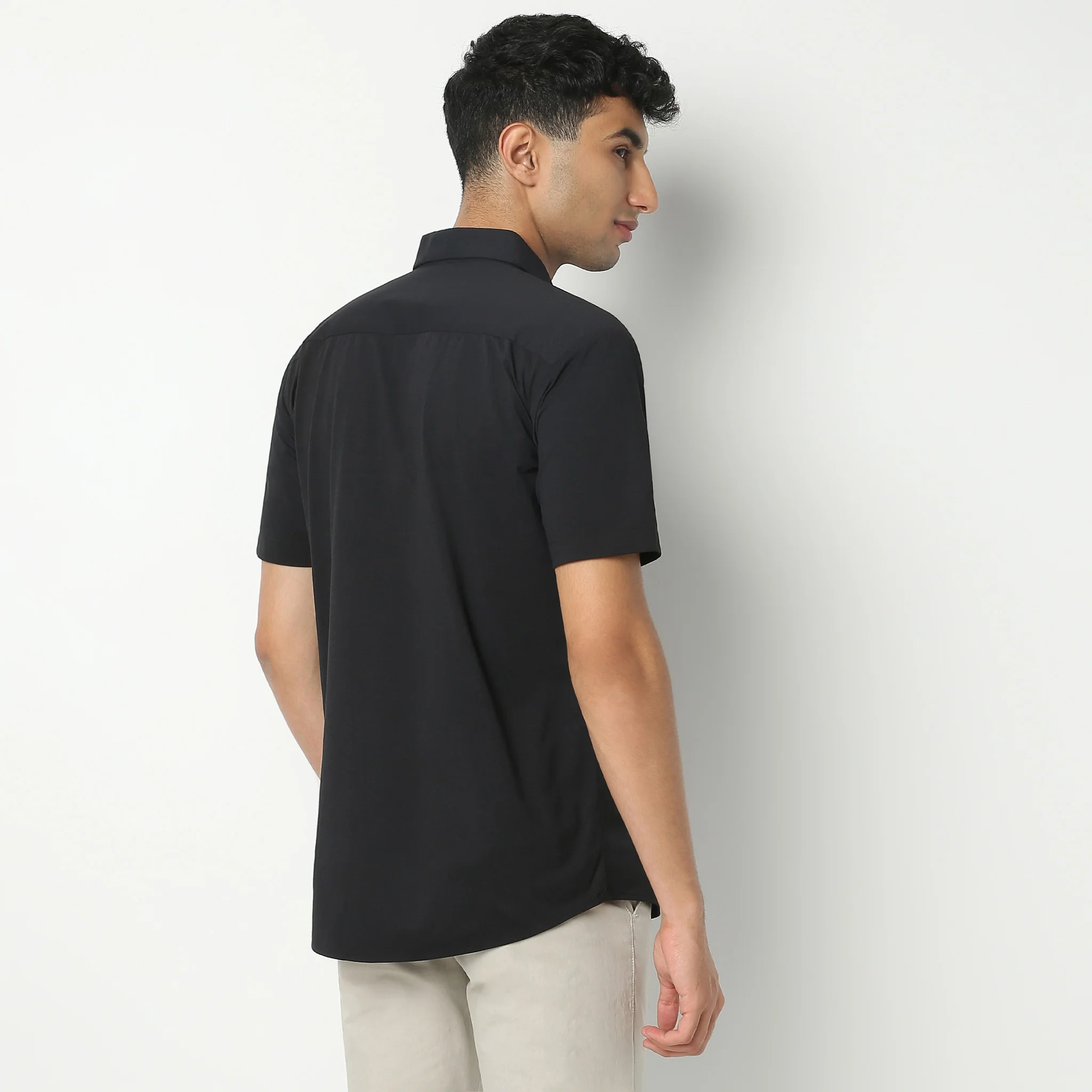 Travelator™ 2025 Shirt - 4-Way Ultra Stretch Slim Fit Wash & Wear - "Zero Top Stitch" - Saville Row Finish Half Sleeves-Made For Travel - Image 31
