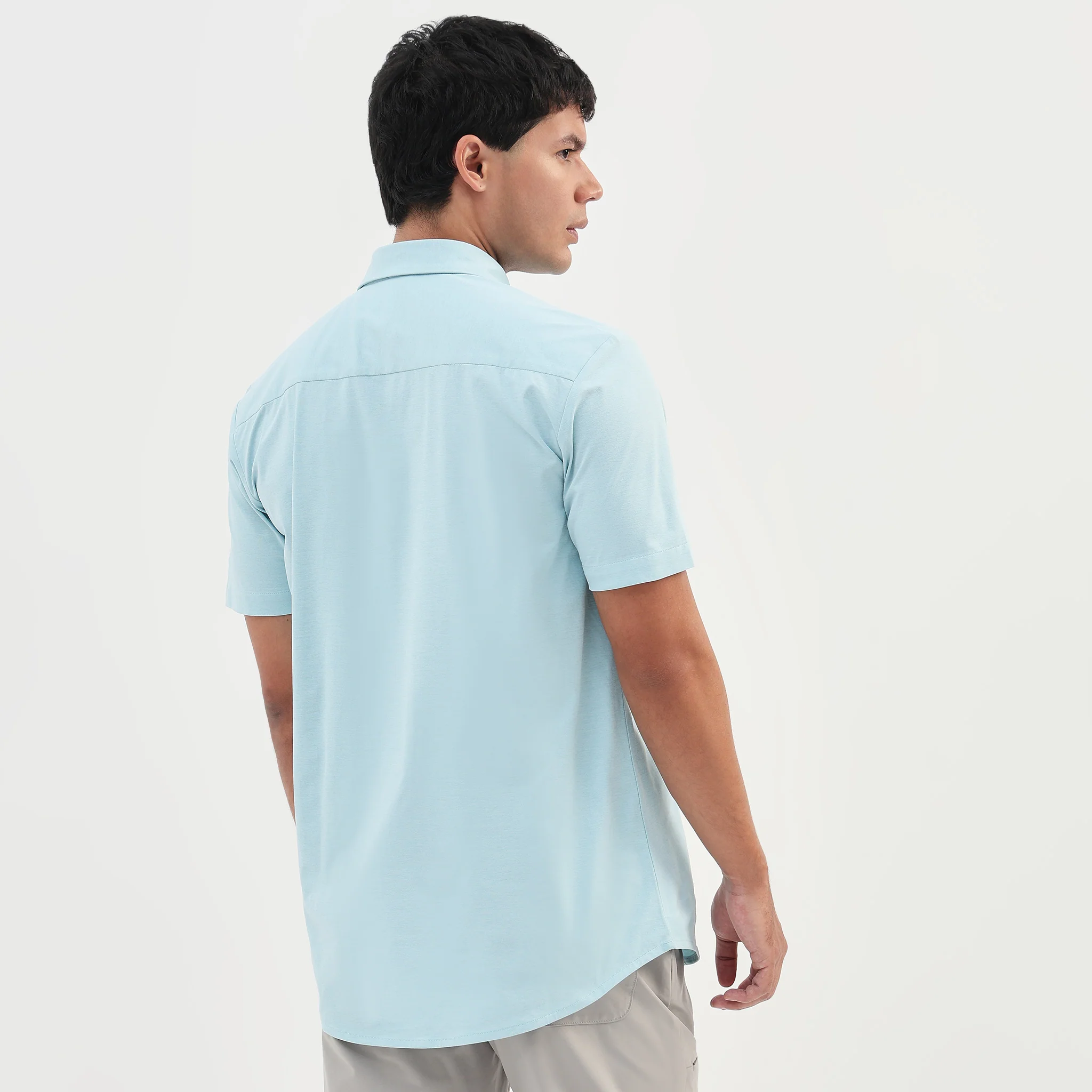Travelator™ 2025 Shirt - 4-Way Ultra Stretch Slim Fit Wash & Wear - "Zero Top Stitch" - Saville Row Finish Half Sleeves-Made For Travel - Image 7