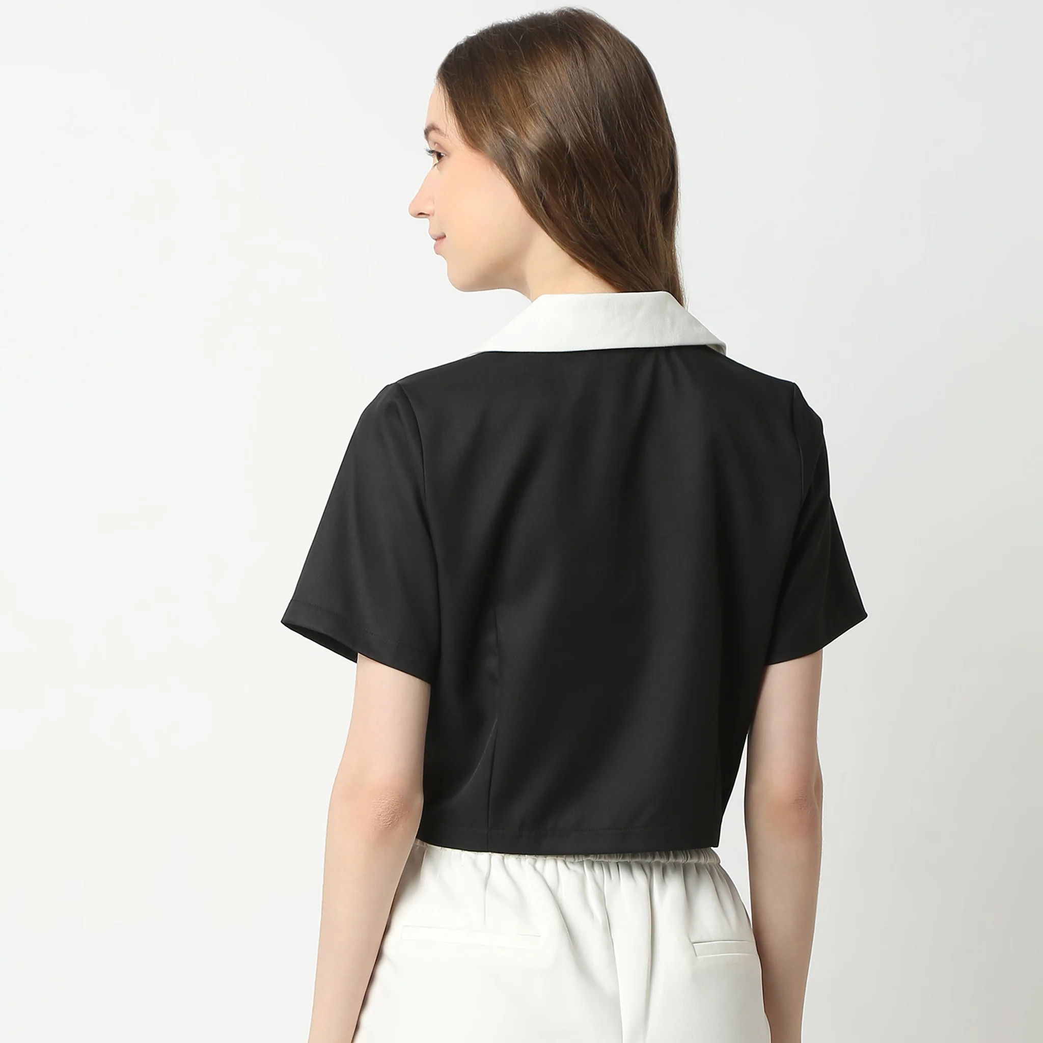 Solid Short Sleeve Betty Shirt - Image 3