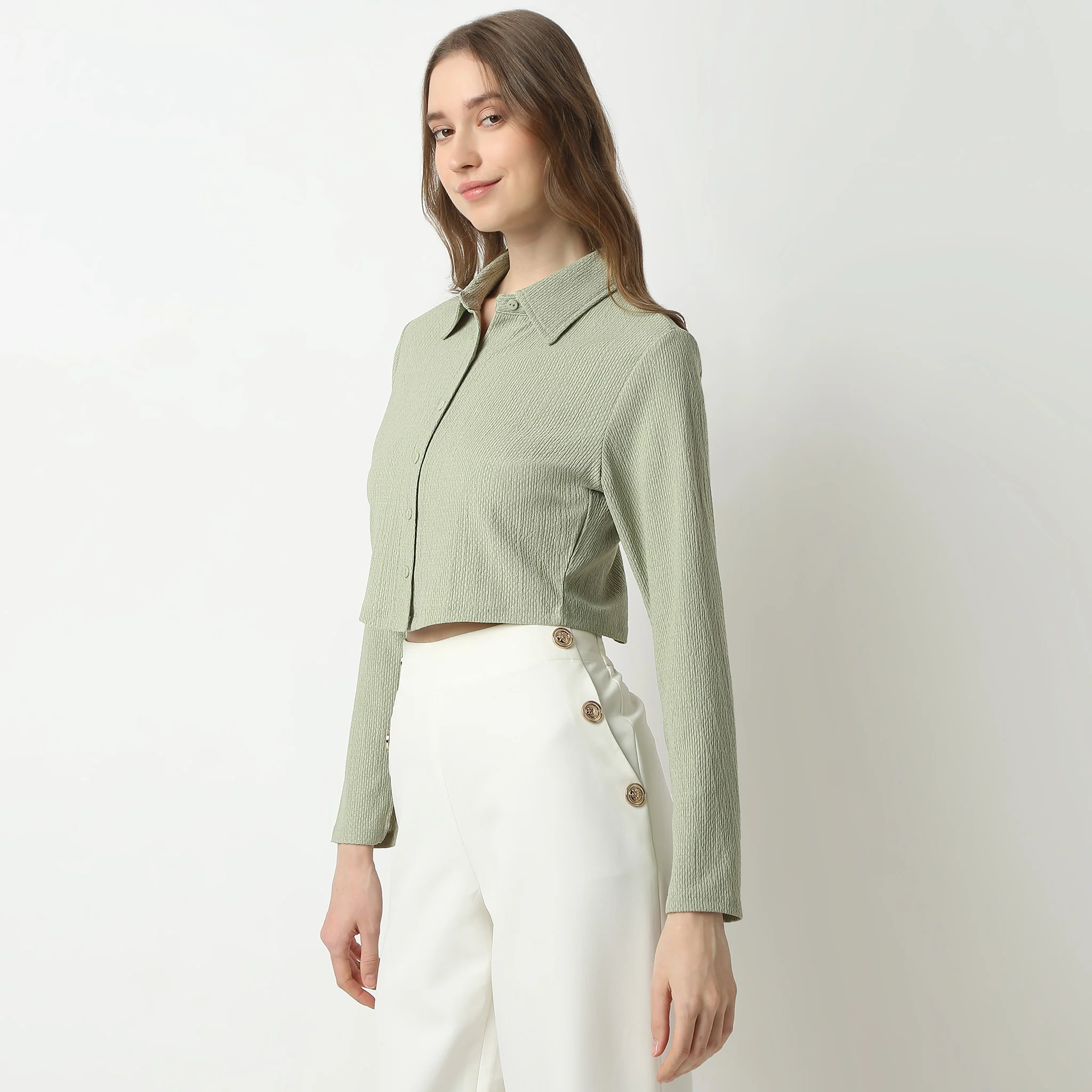 Solid Full Sleeve Betty Shirts - Image 9