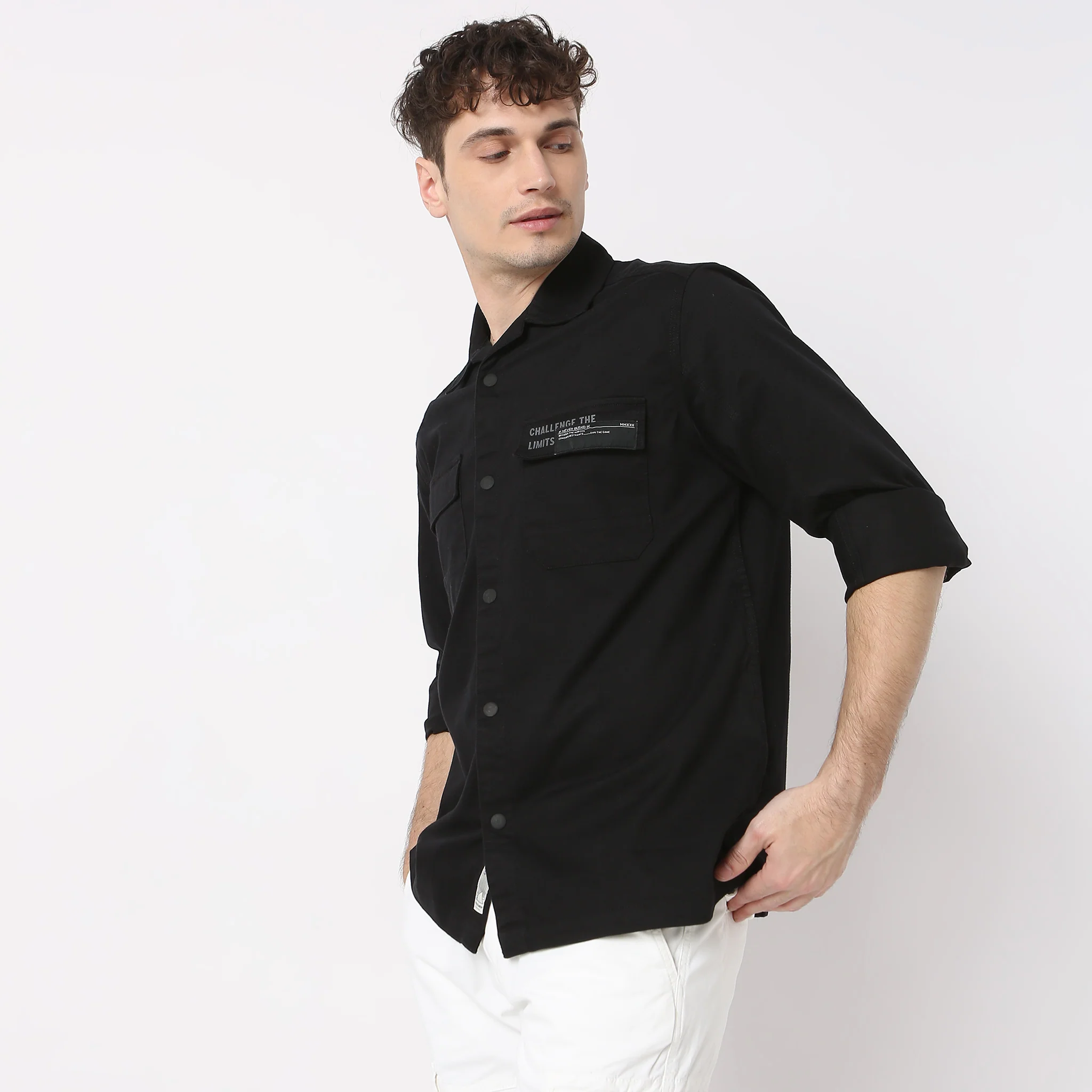Modern Outdoorist Shacket™ 100% Cotton - Regular Fit Solid Shirt - Image 20
