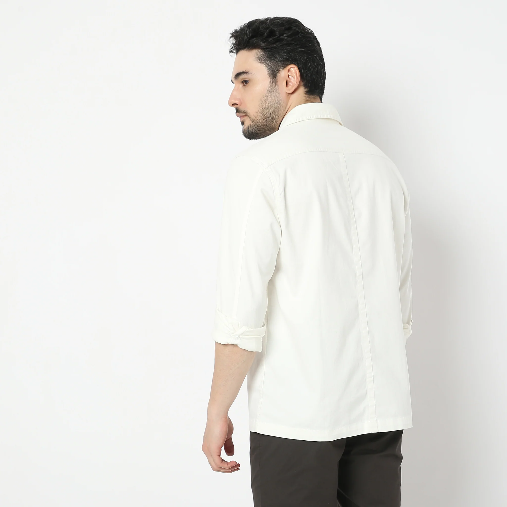 Modern Outdoorist Shacket™ 100% Cotton - Regular Fit Solid Shirt - Image 8