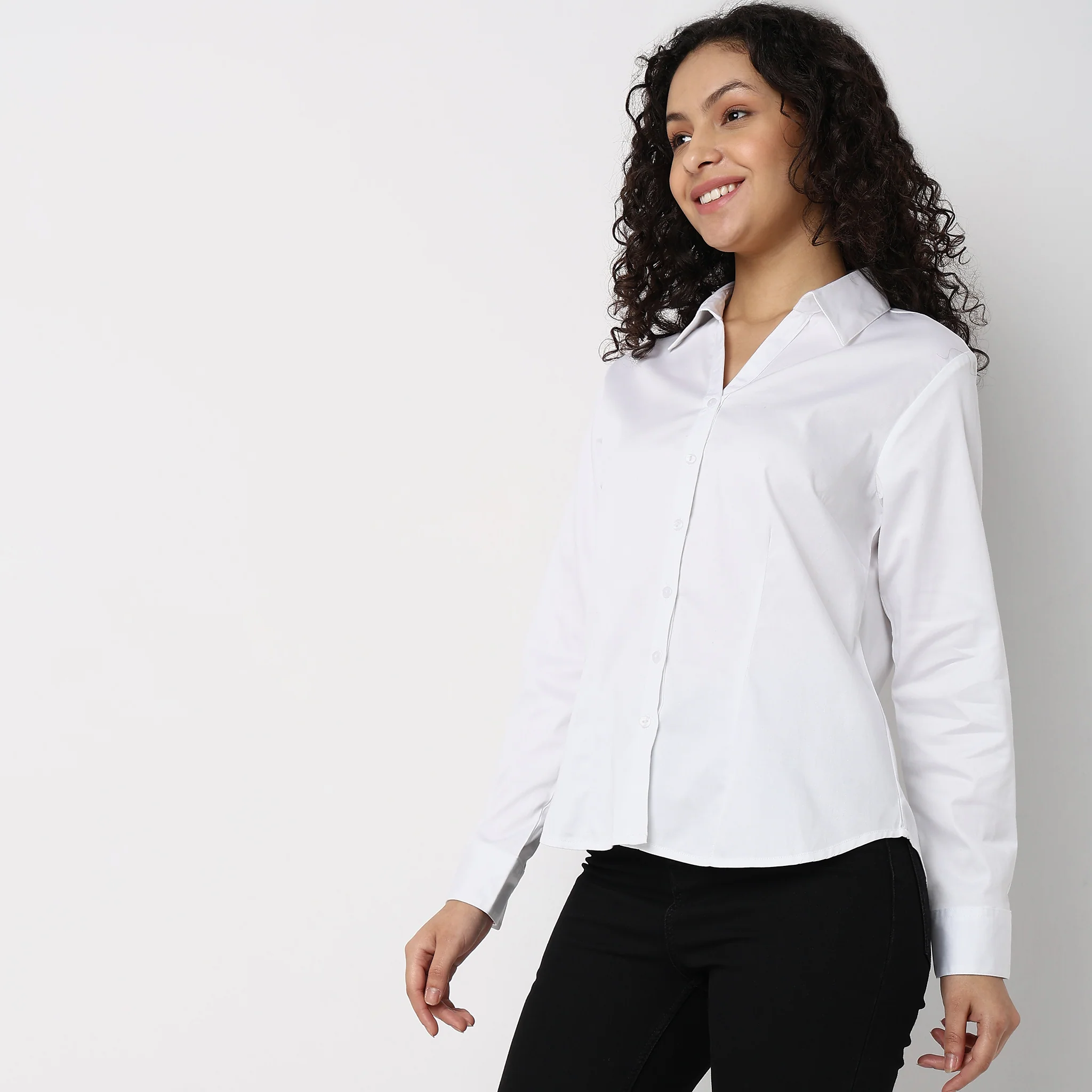 Regular Fit Solid Shirt - Image 4