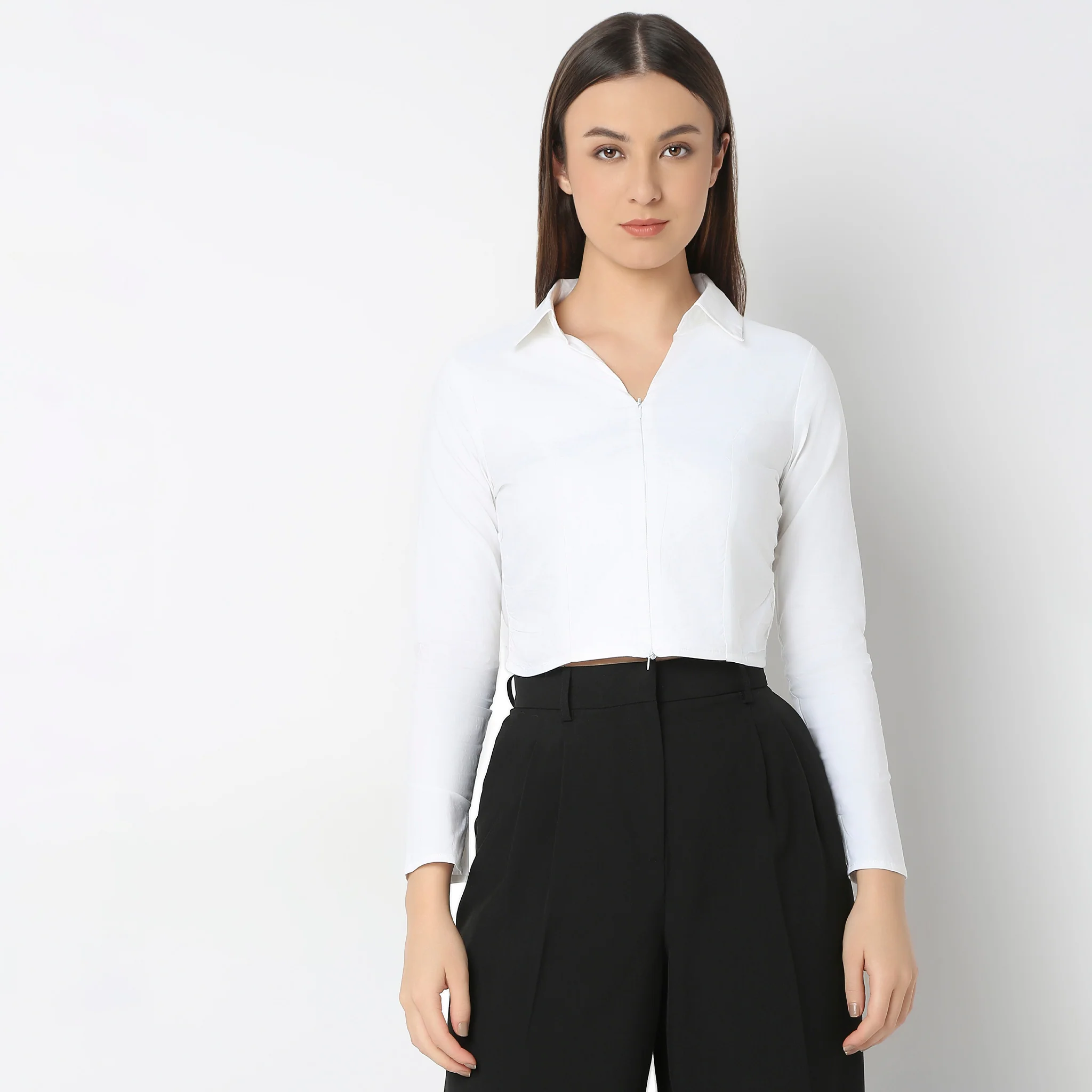 Regular Fit Solid Shirt - Image 2