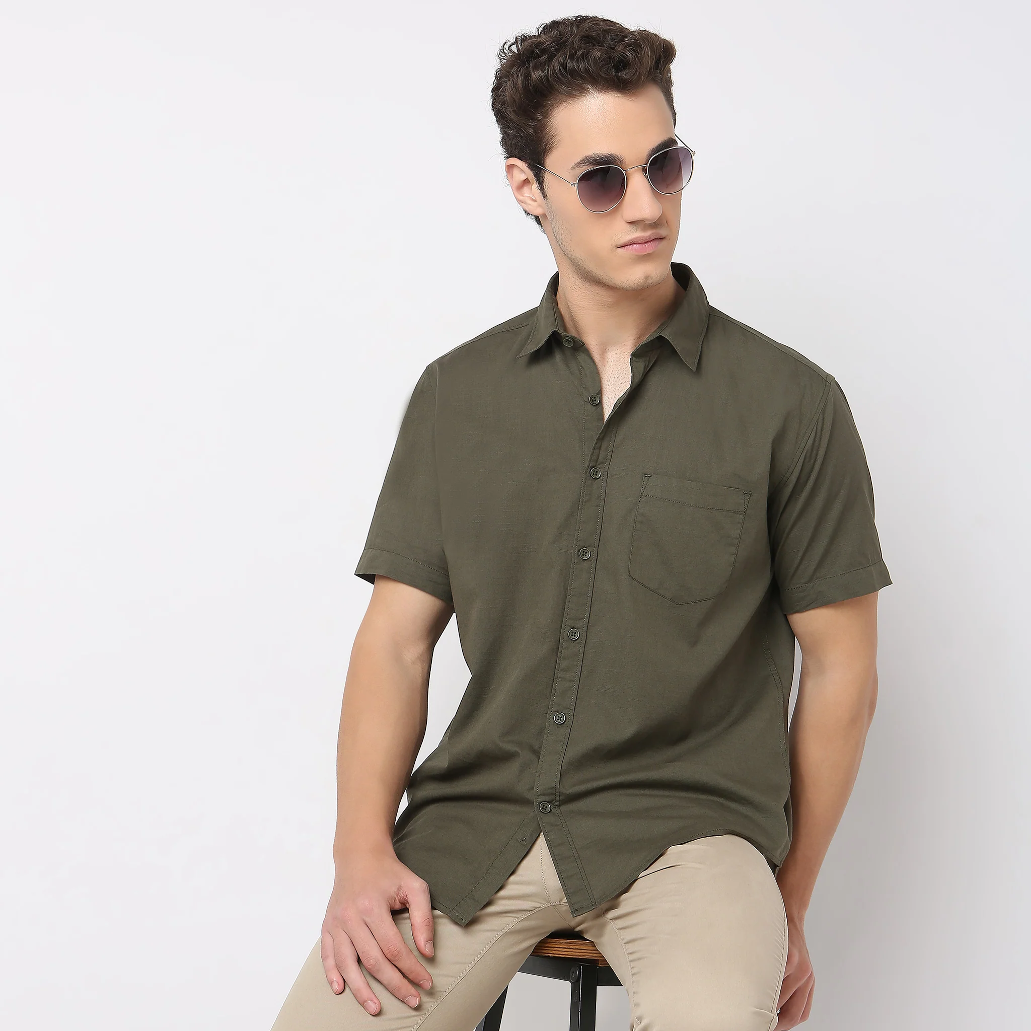 Easy Shirt™ - 100% Cotton MockLin Slubs - Regular Fit Solid Shirt - Image 12
