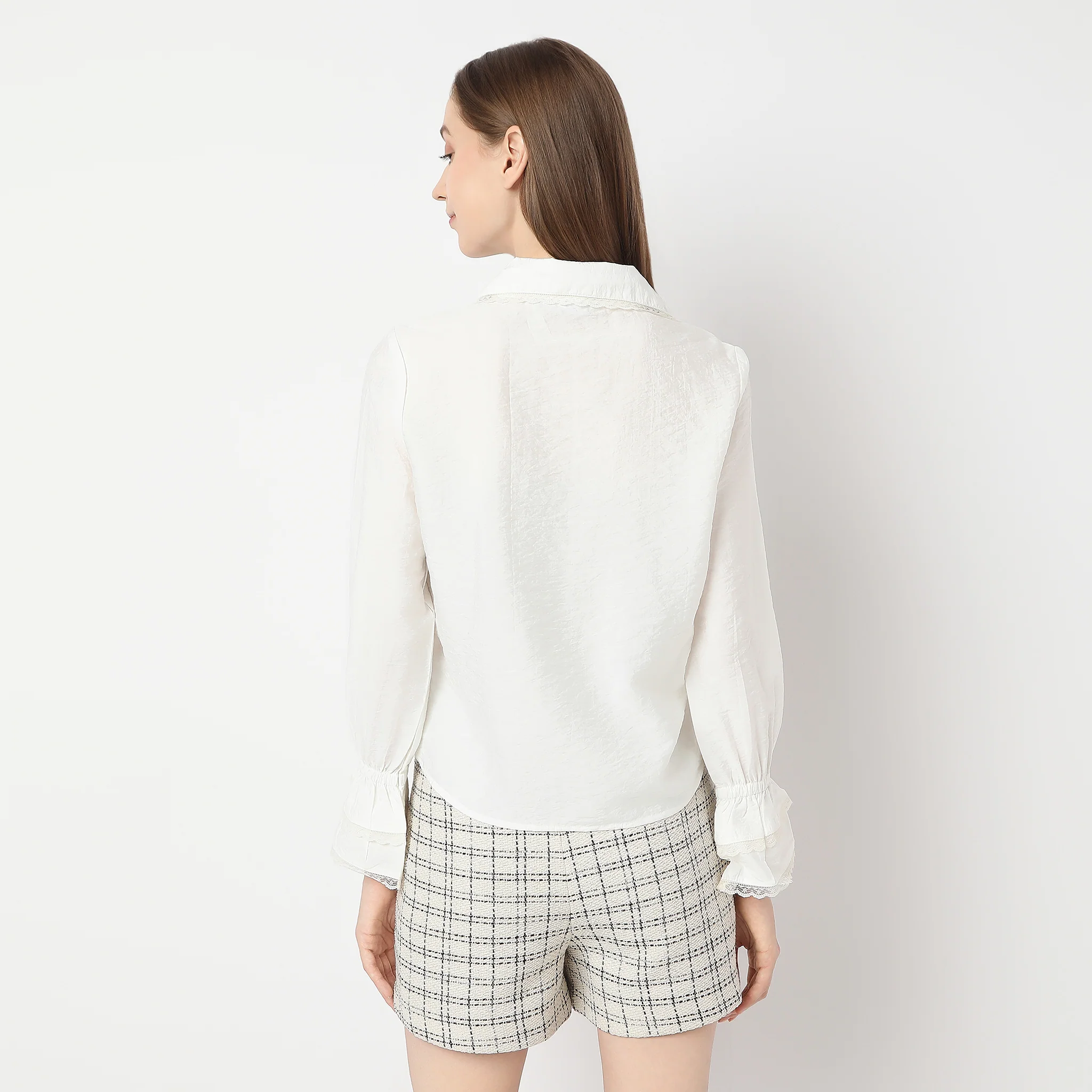 Regular Fit Solid Shirt - Image 3