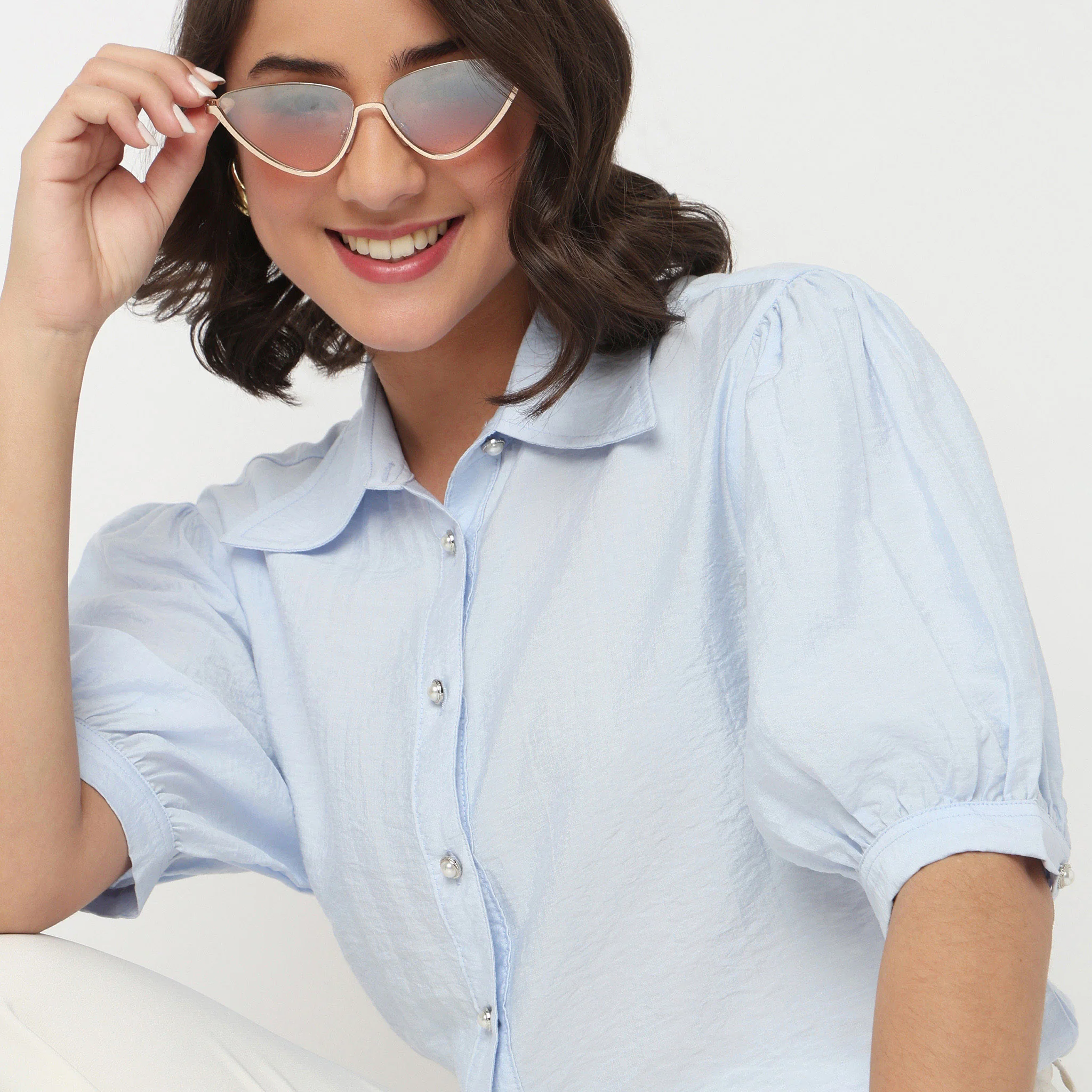 Regular Fit Solid Elbow Sleeve Shirt - Image 14