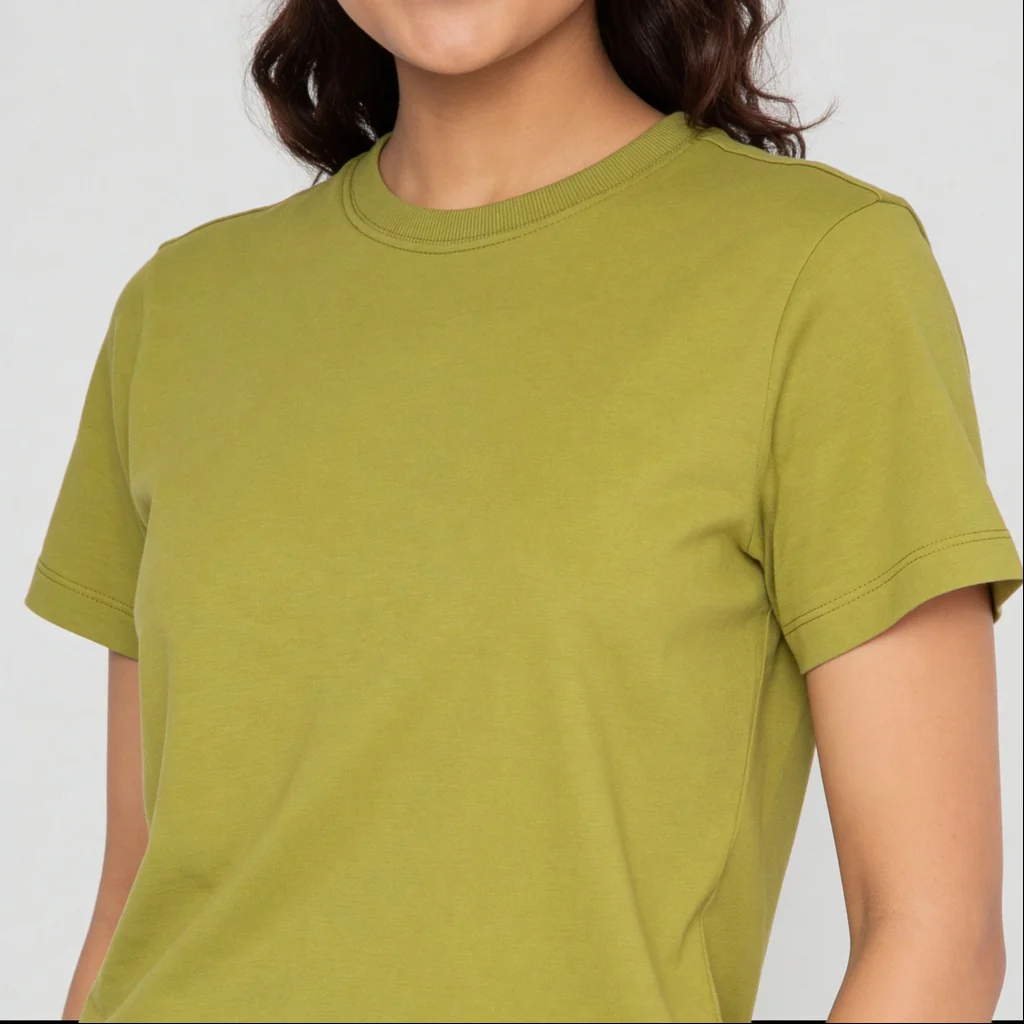 Solid Round Neck T-Shirt - Image 74