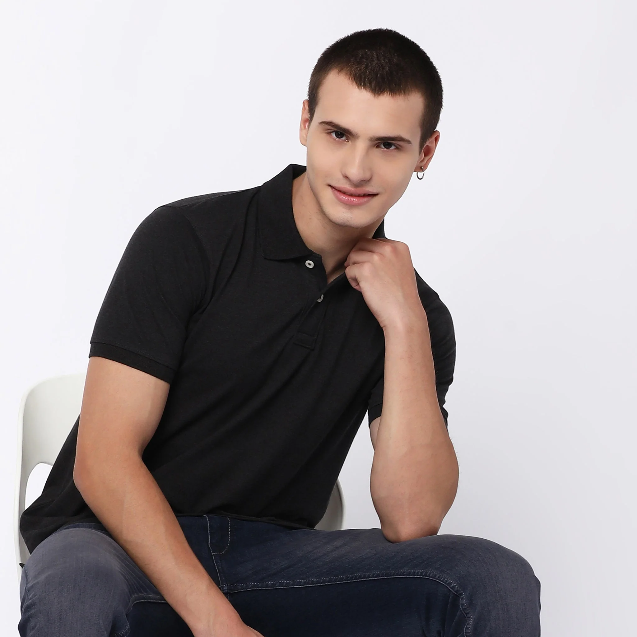 Double Dyed Polo™ T-Shirt With Anti-Curl Collar Pique Knit - Image 32