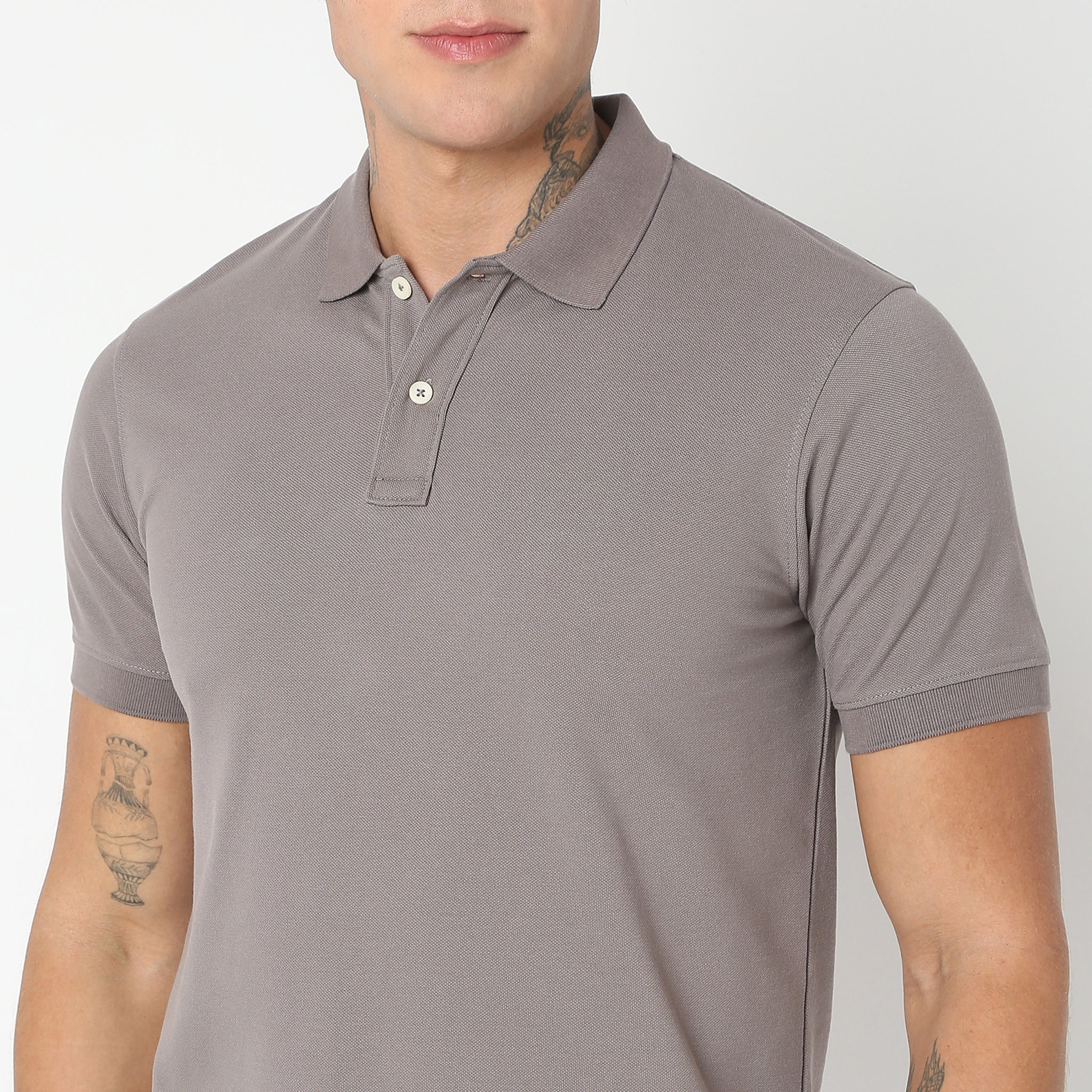 Double Dyed Polo™ T-Shirt With Anti-Curl Collar Pique Knit - Image 44