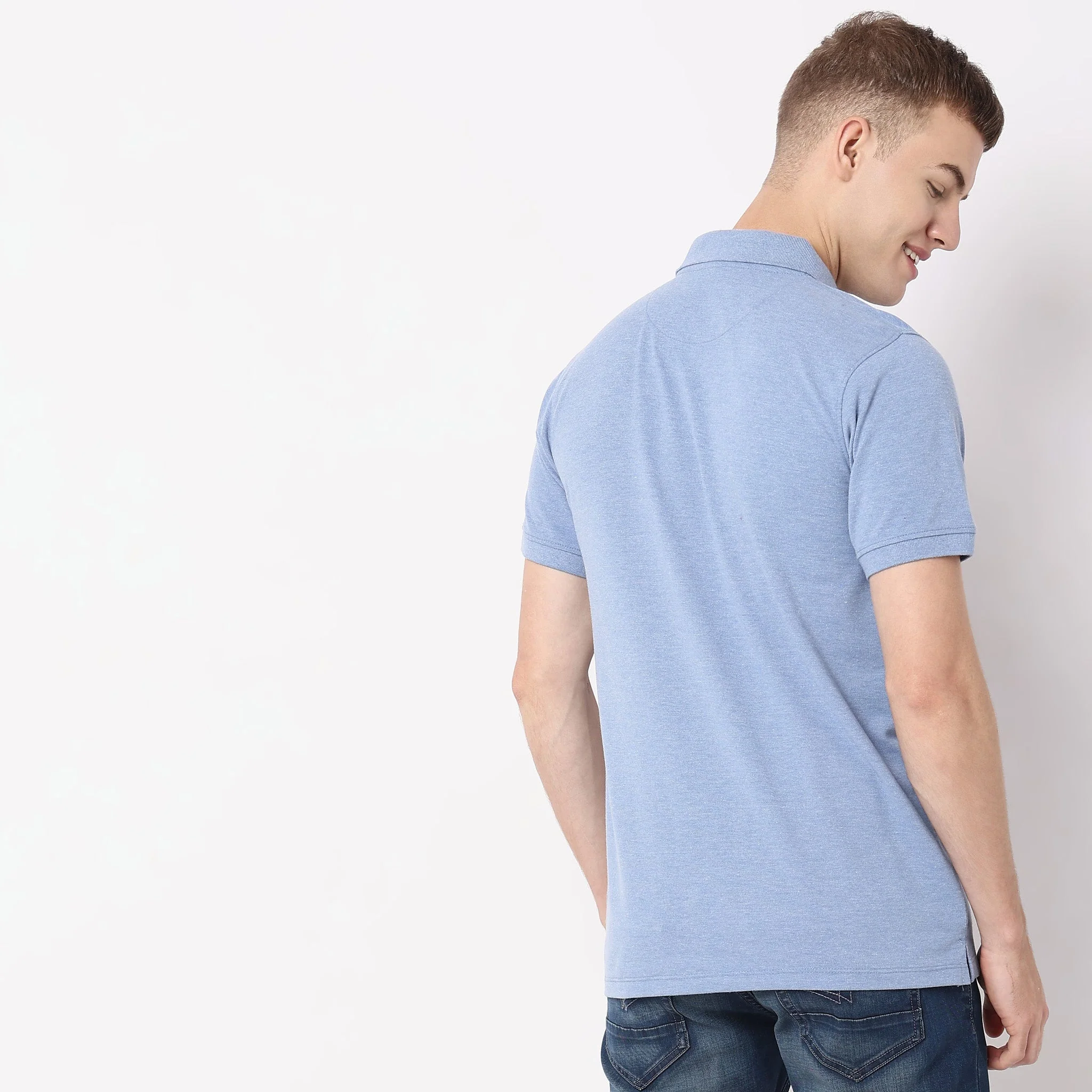 Double Dyed Polo™ T-Shirt With Anti-Curl Collar Pique Knit - Image 48