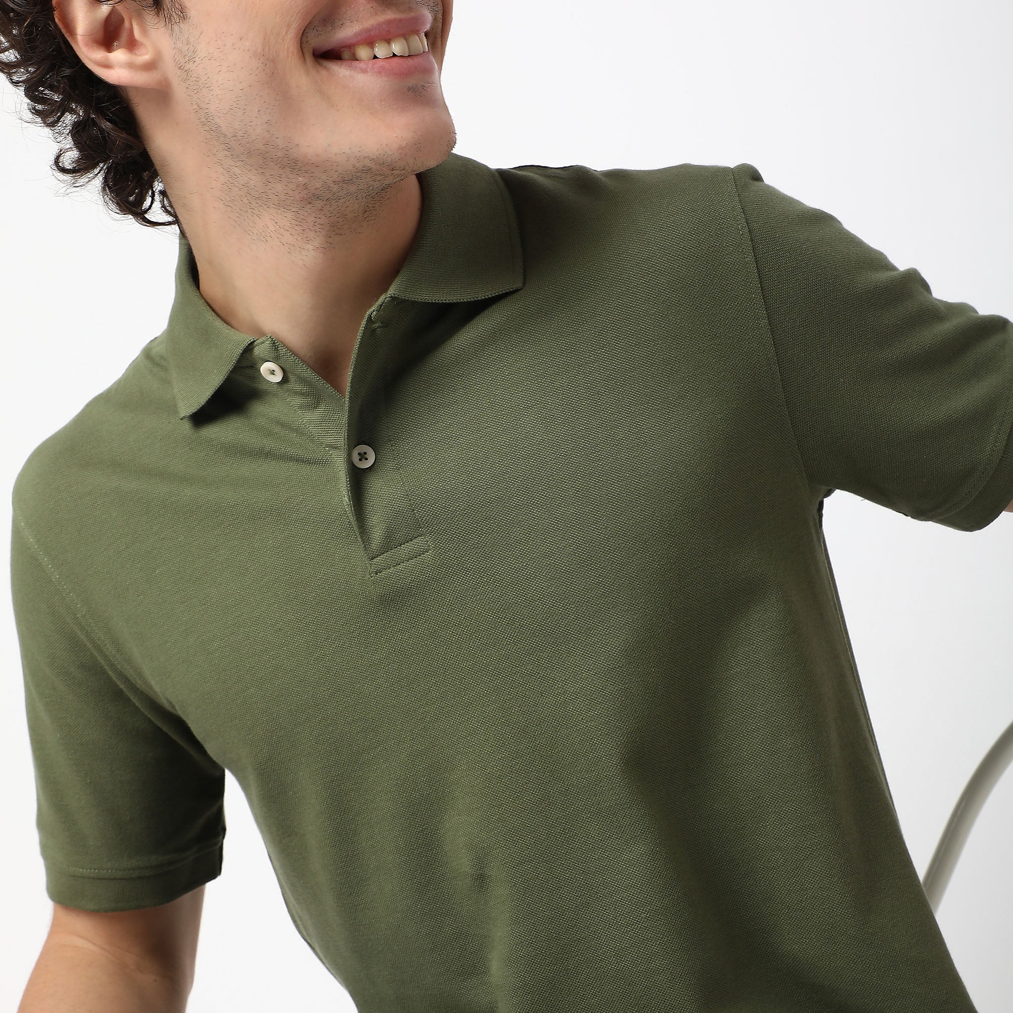 Double Dyed Polo™ T-Shirt With Anti-Curl Collar Pique Knit - Image 54