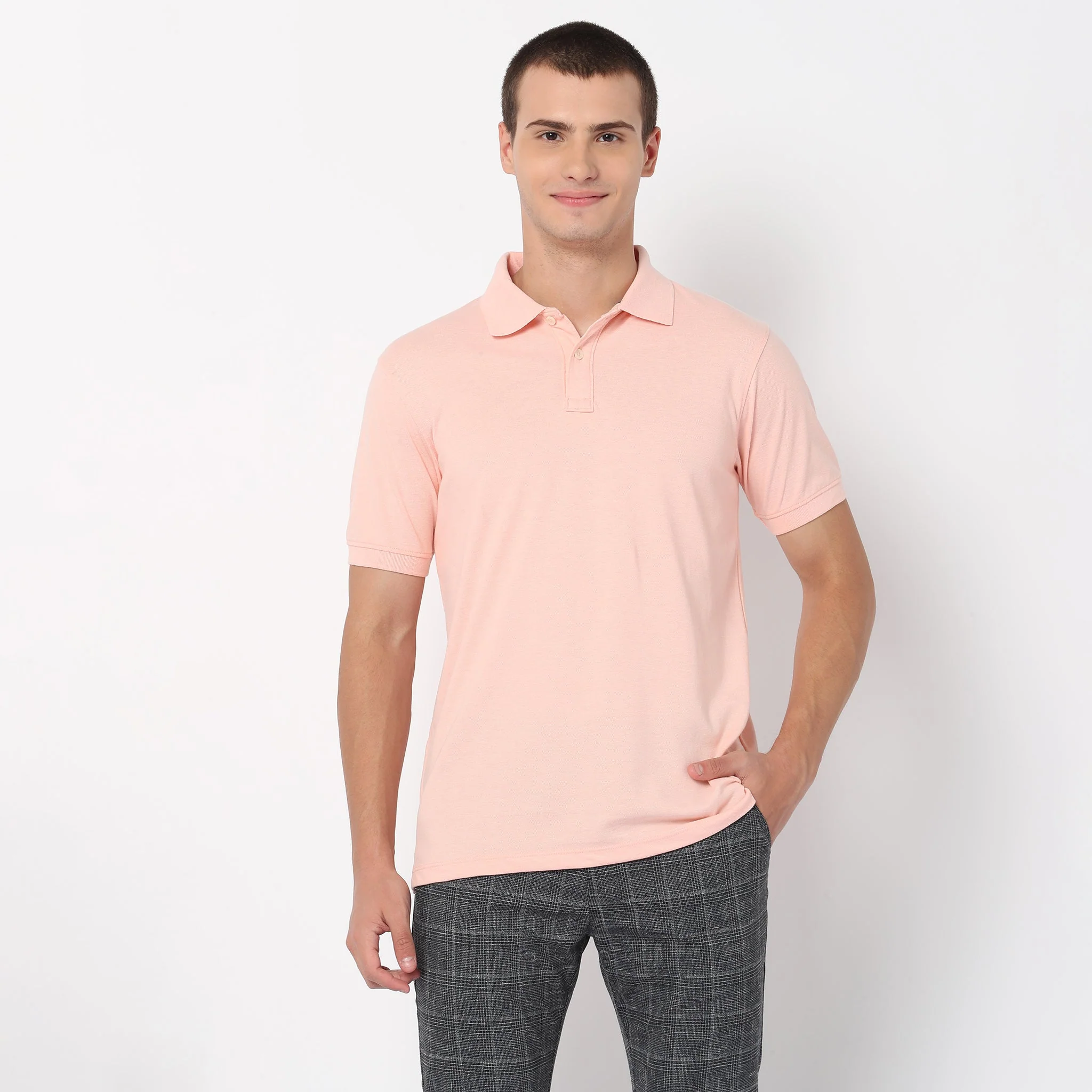 Double Dyed Polo™ T-Shirt With Anti-Curl Collar Pique Knit - Image 77