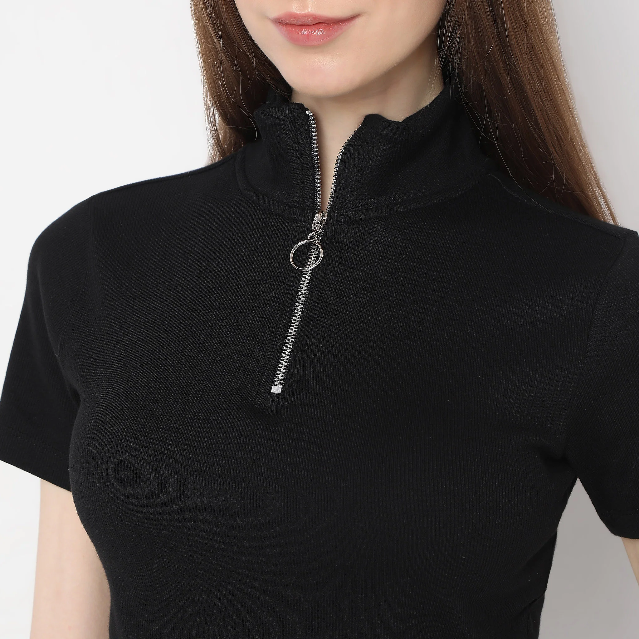 Regular Fit Solid T-Shirt - Image 4