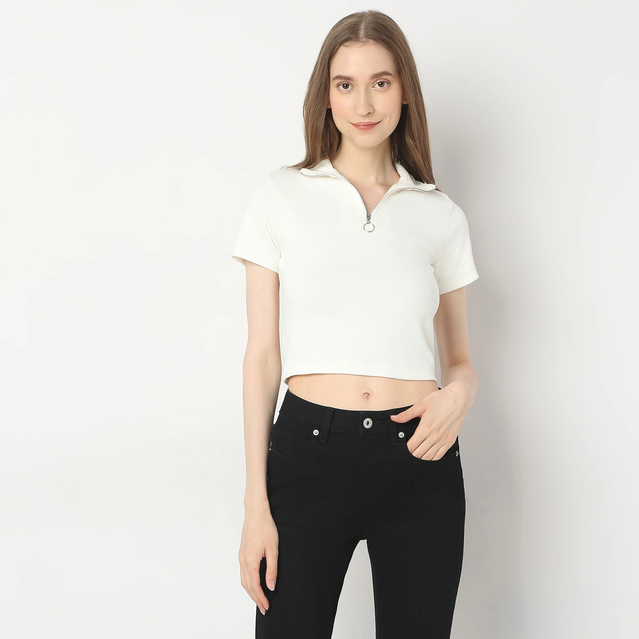 Regular Fit Solid T-Shirt - Image 7