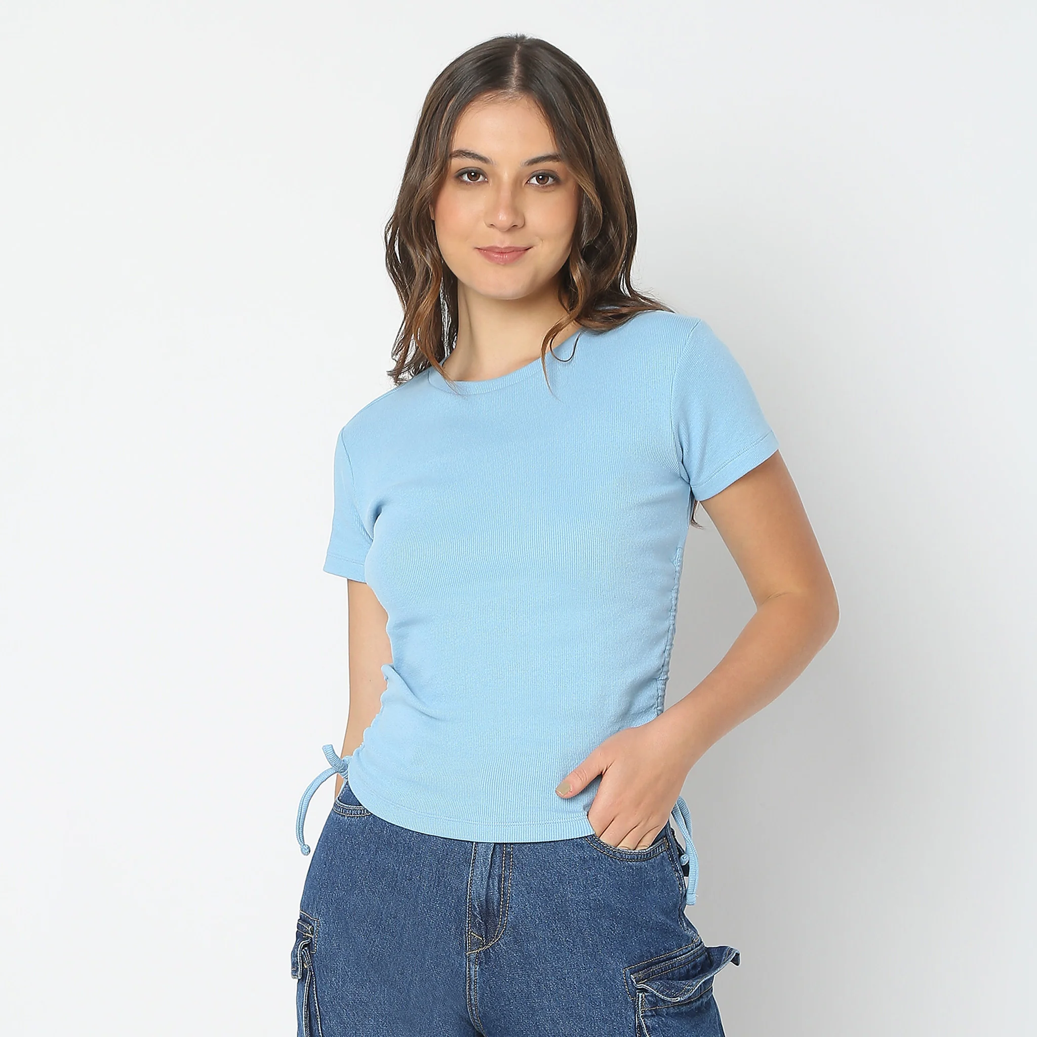 Regular Fit Solid Crop Top - Image 12