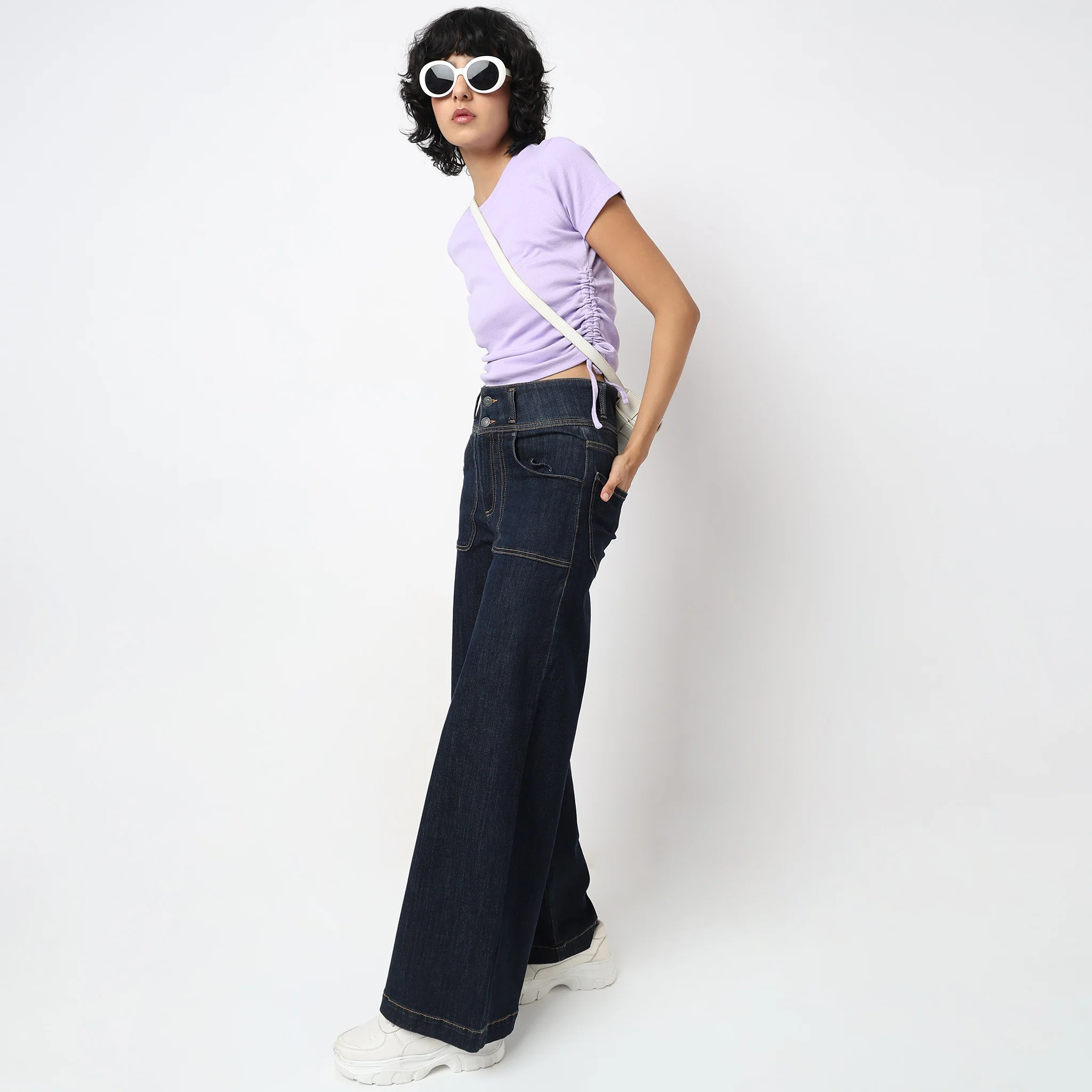 Regular Fit Solid Crop Top - Image 6