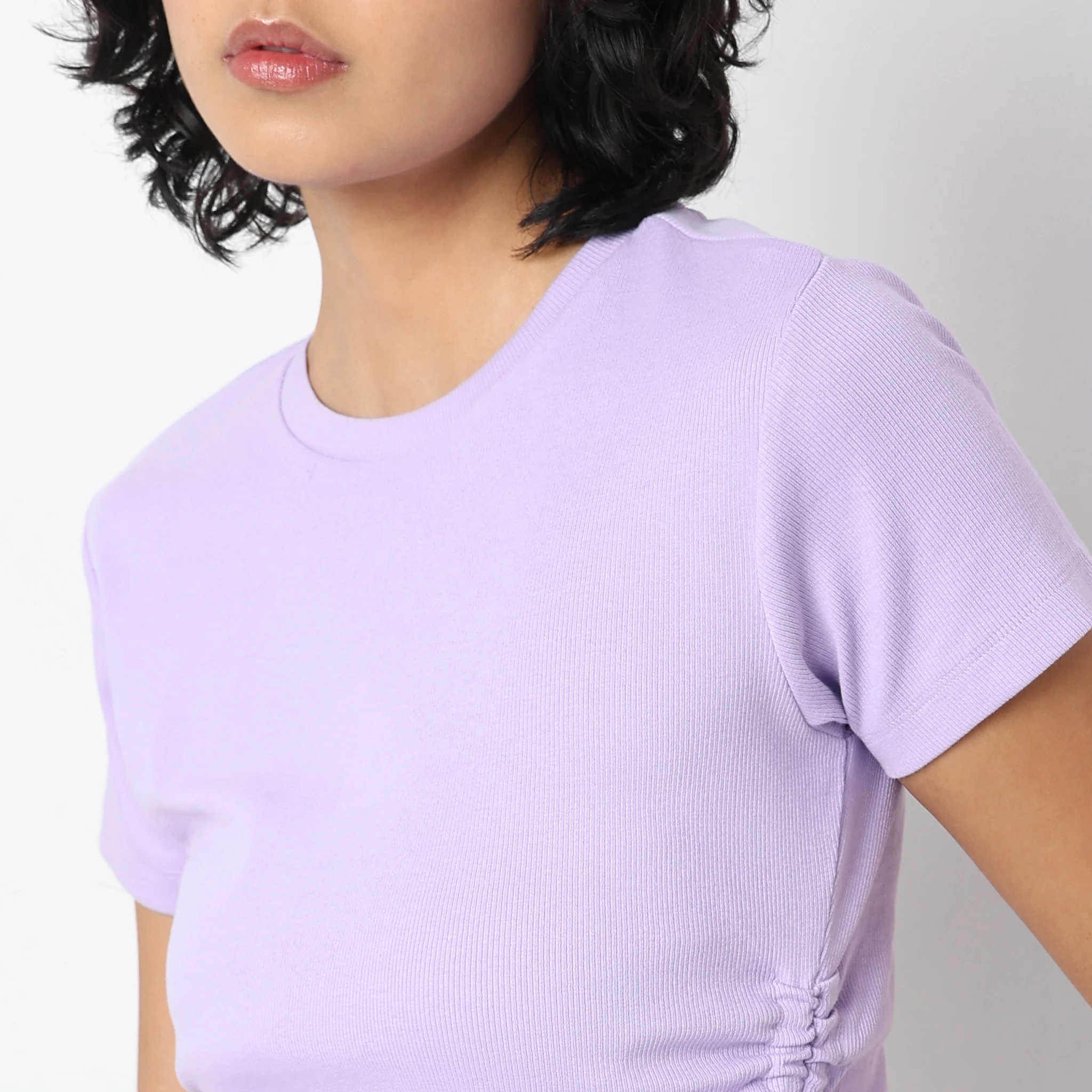 Regular Fit Solid Crop Top - Image 9