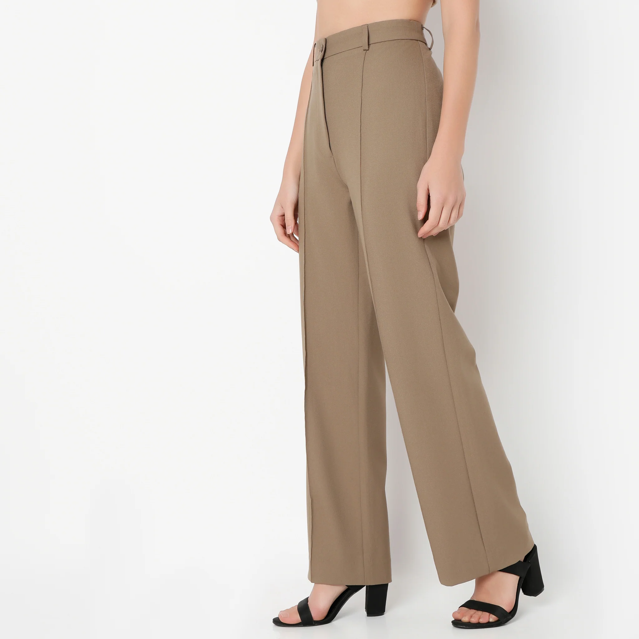Regular Fit Solid Trousers - Image 20