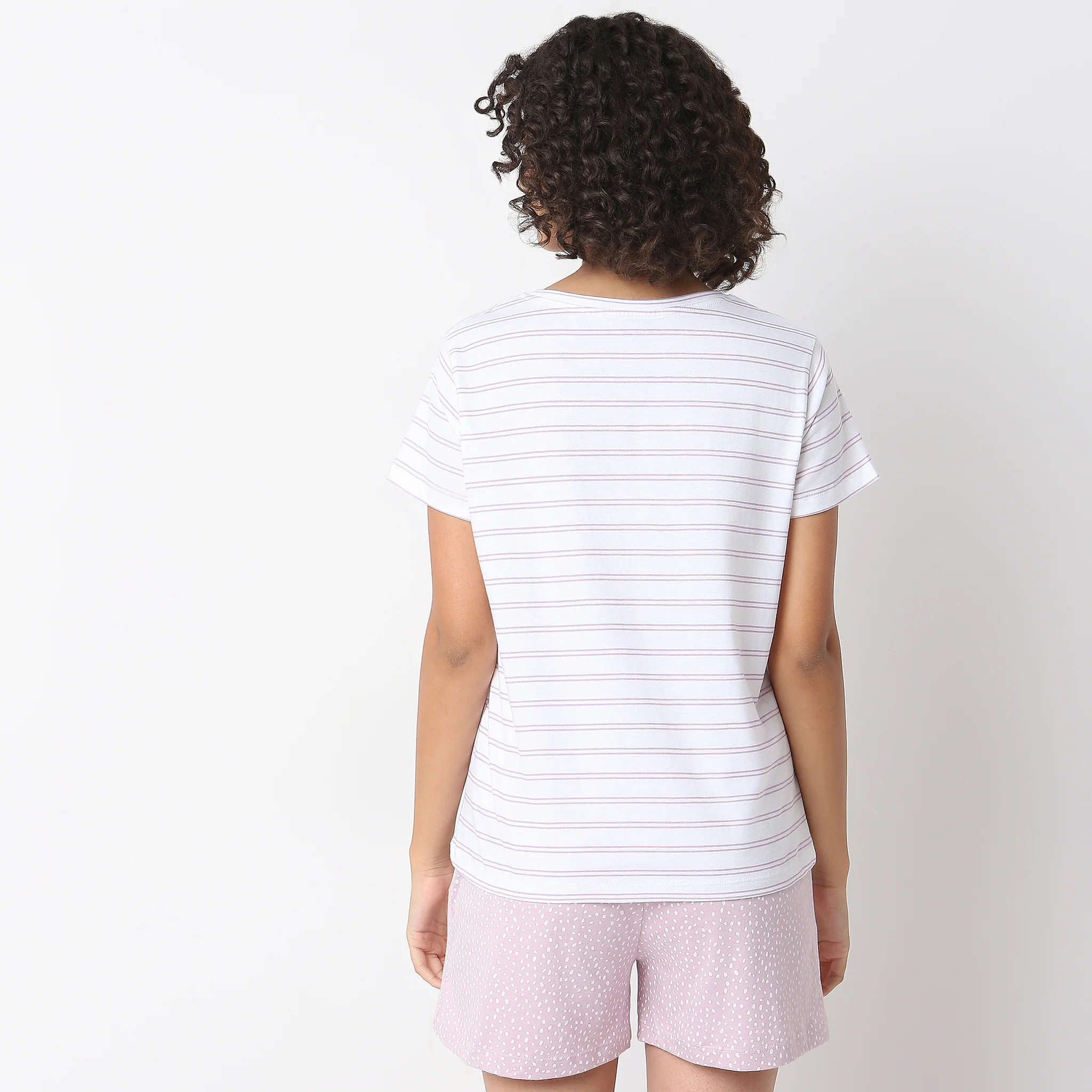 Knitted Striped Lounge T-Shirt - Image 3