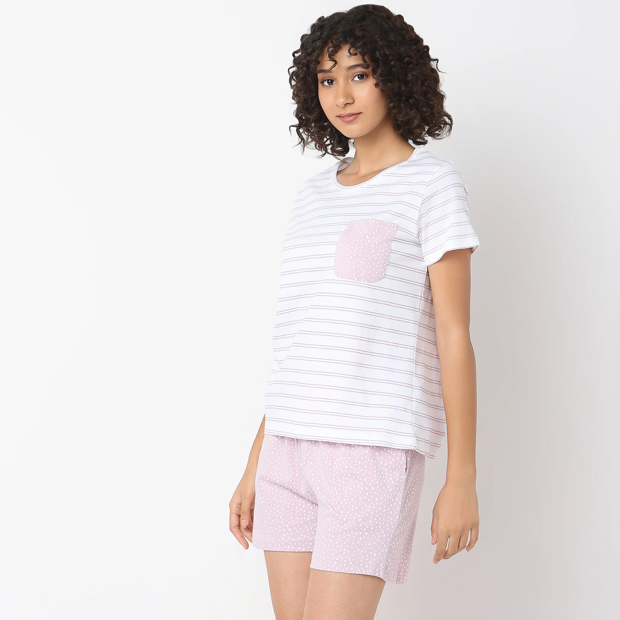 Knitted Striped Lounge T-Shirt - Image 5
