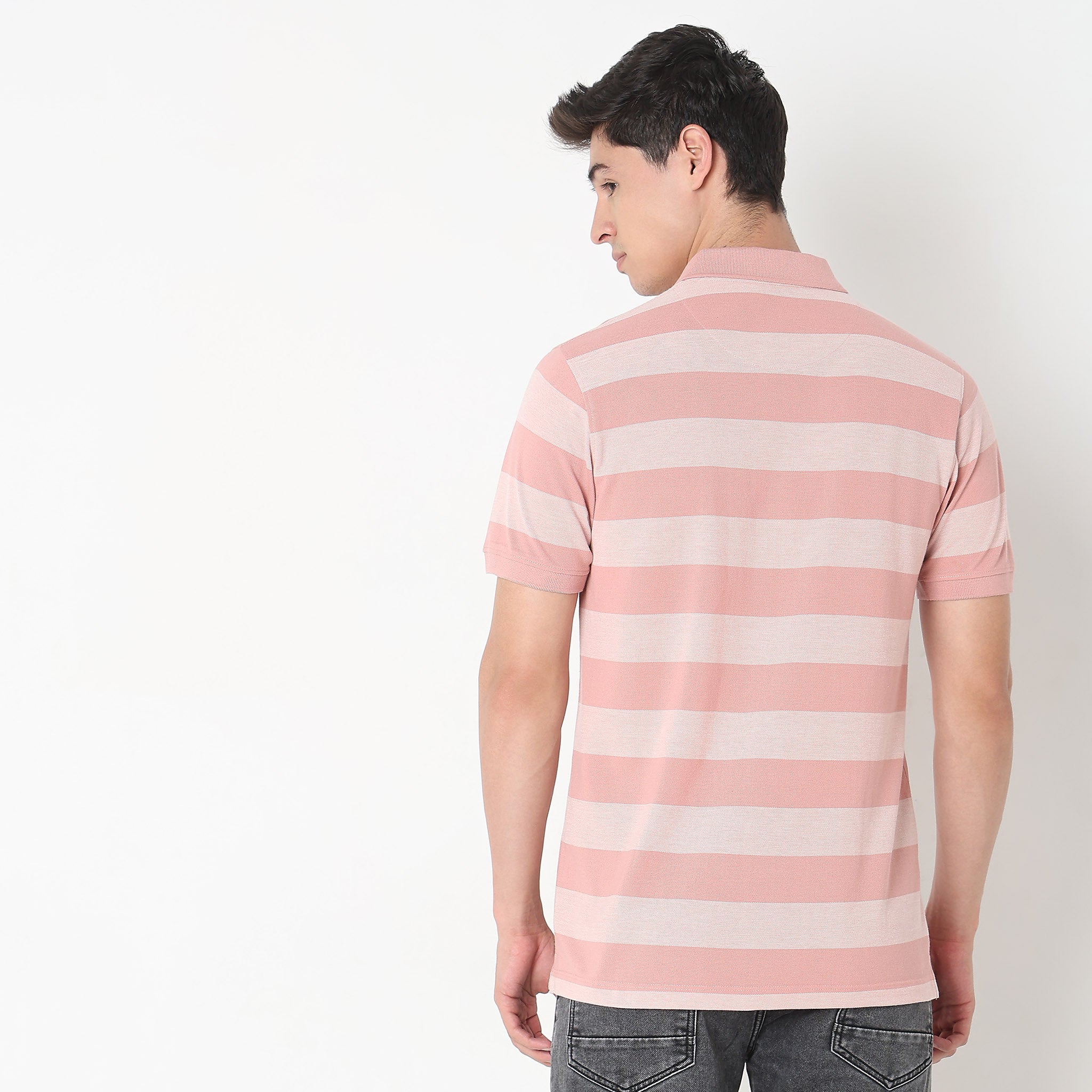 Madison Polo™ - Comfort Blend - Regular Fit Striped Polo T-Shirt - Image 3