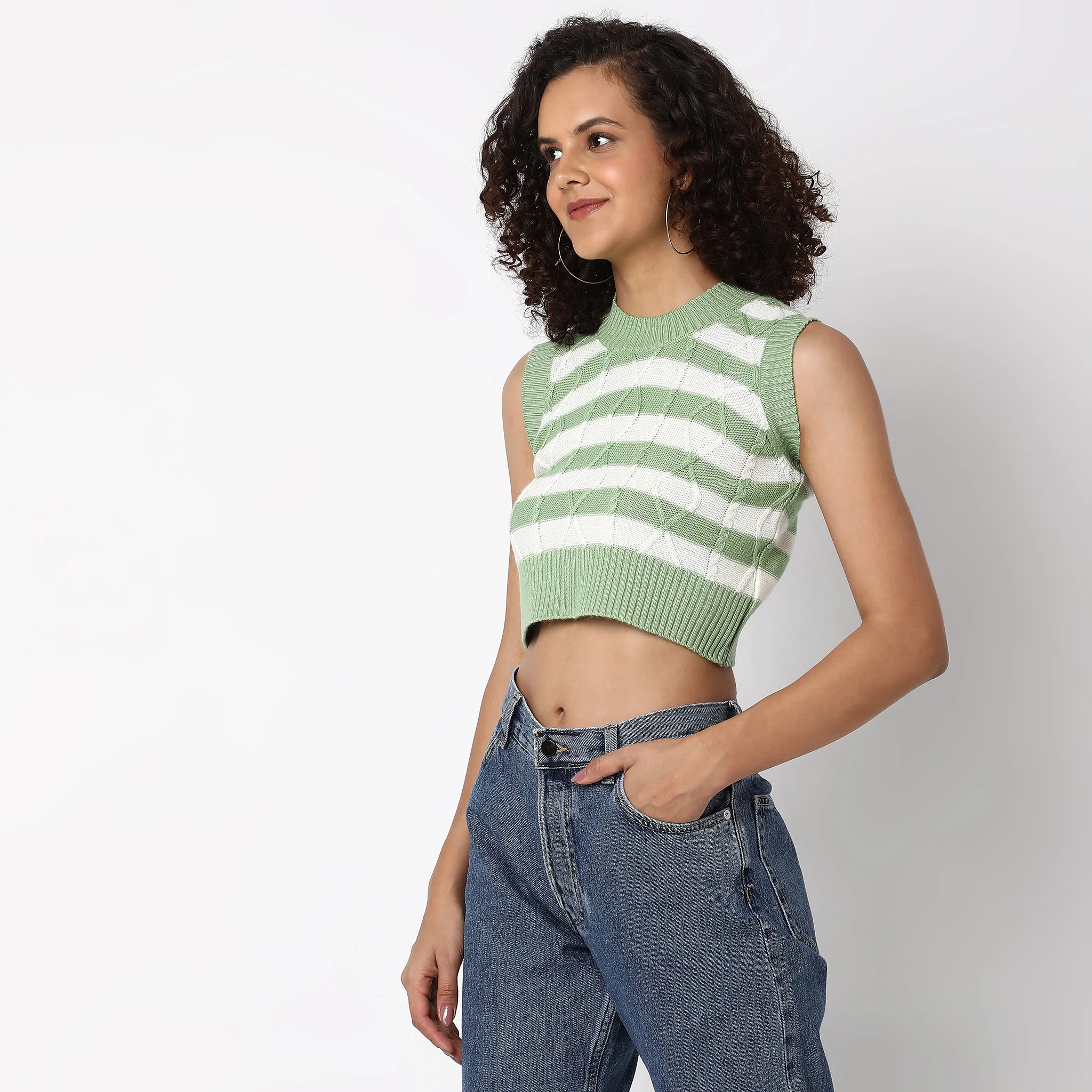 Knitted Striped T-Shirt - Image 4