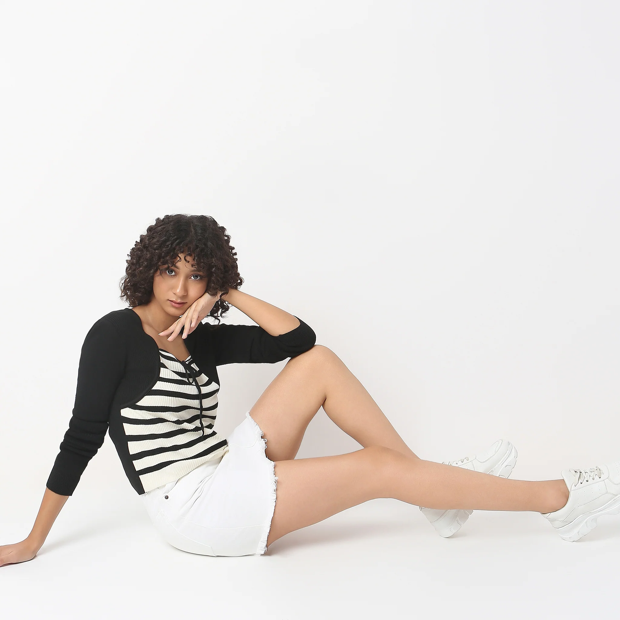 Knitted Striped T-Shirt