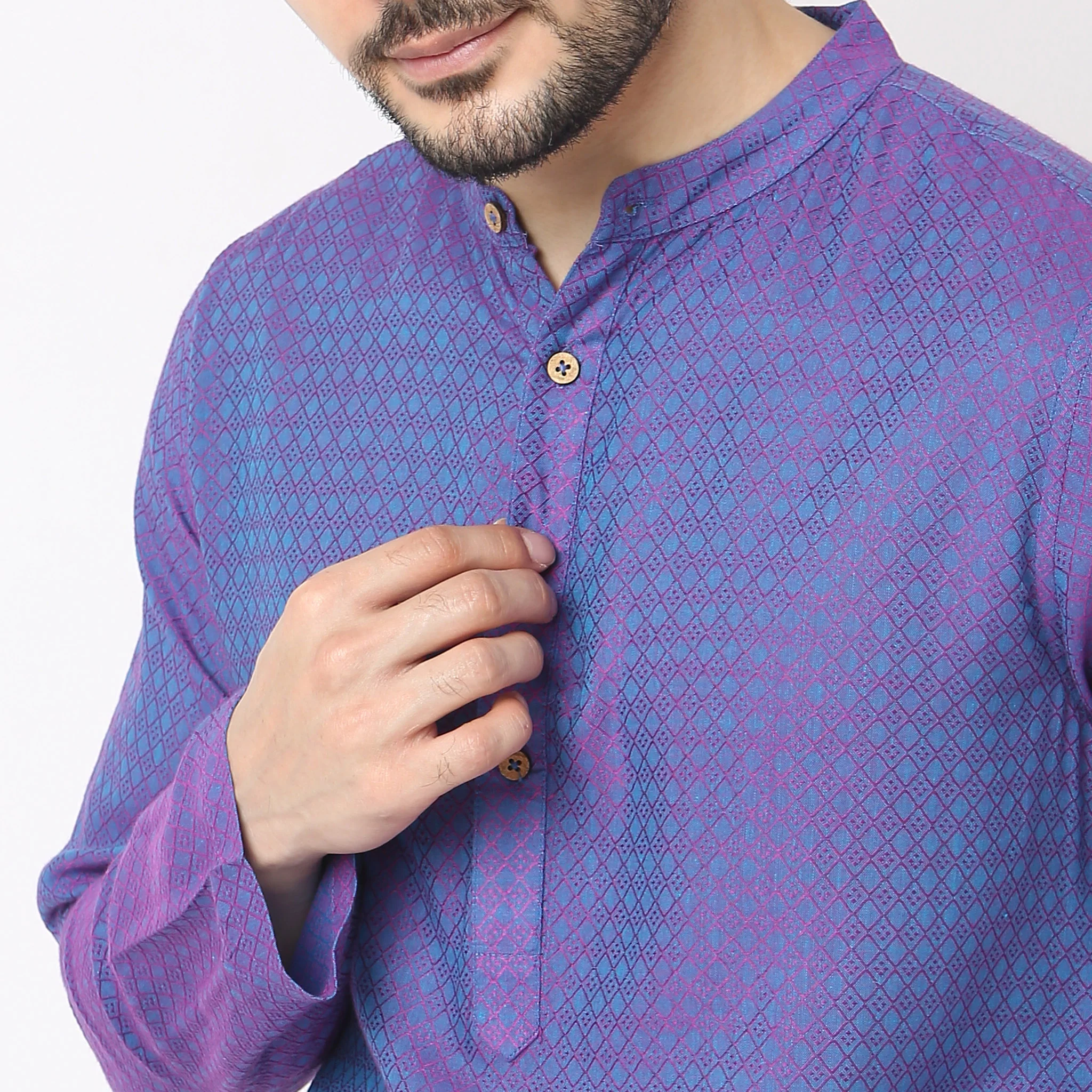 Regular Fit Structured Kurta - Image 9