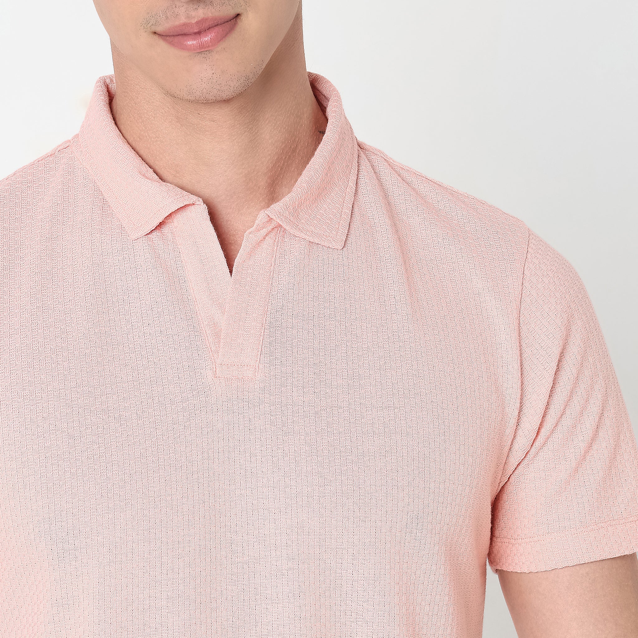 Knitted Structured Polo T-Shirt - Image 5