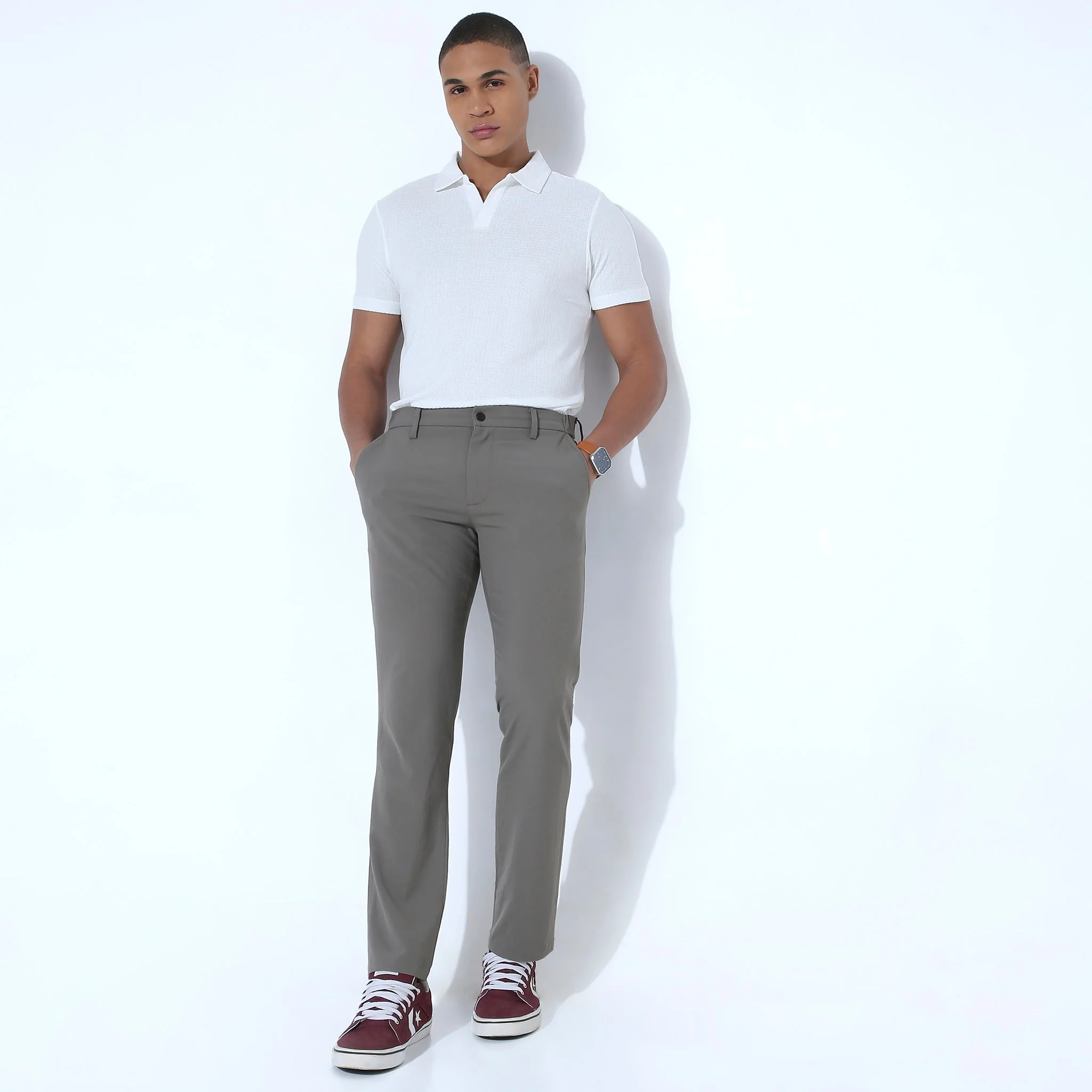Knitted Structured Polo T-Shirt - Image 6