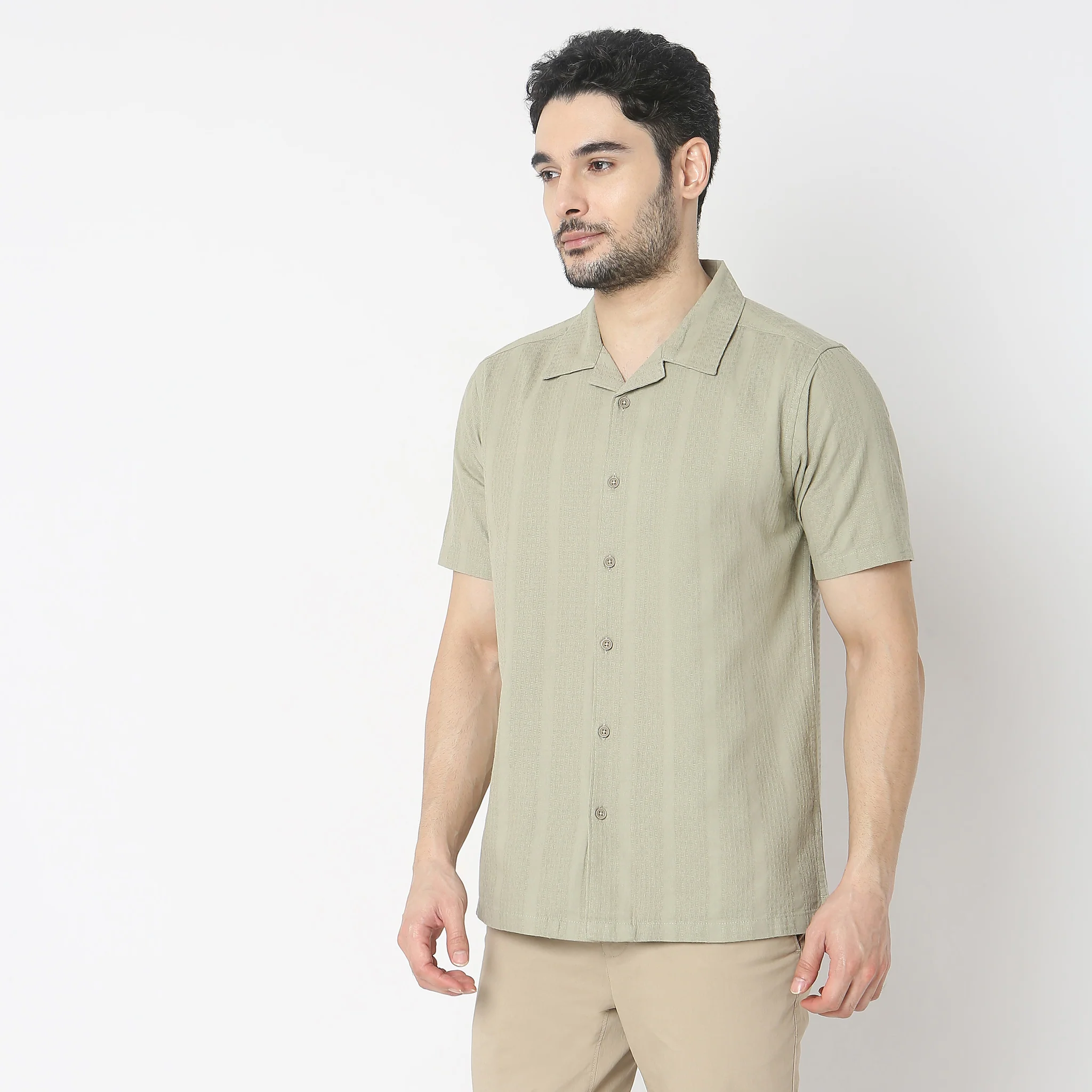 Island Shirt™ - 100% Cotton Cuban Collar - Dobby Structure - Modern Smart Shirt - Image 4