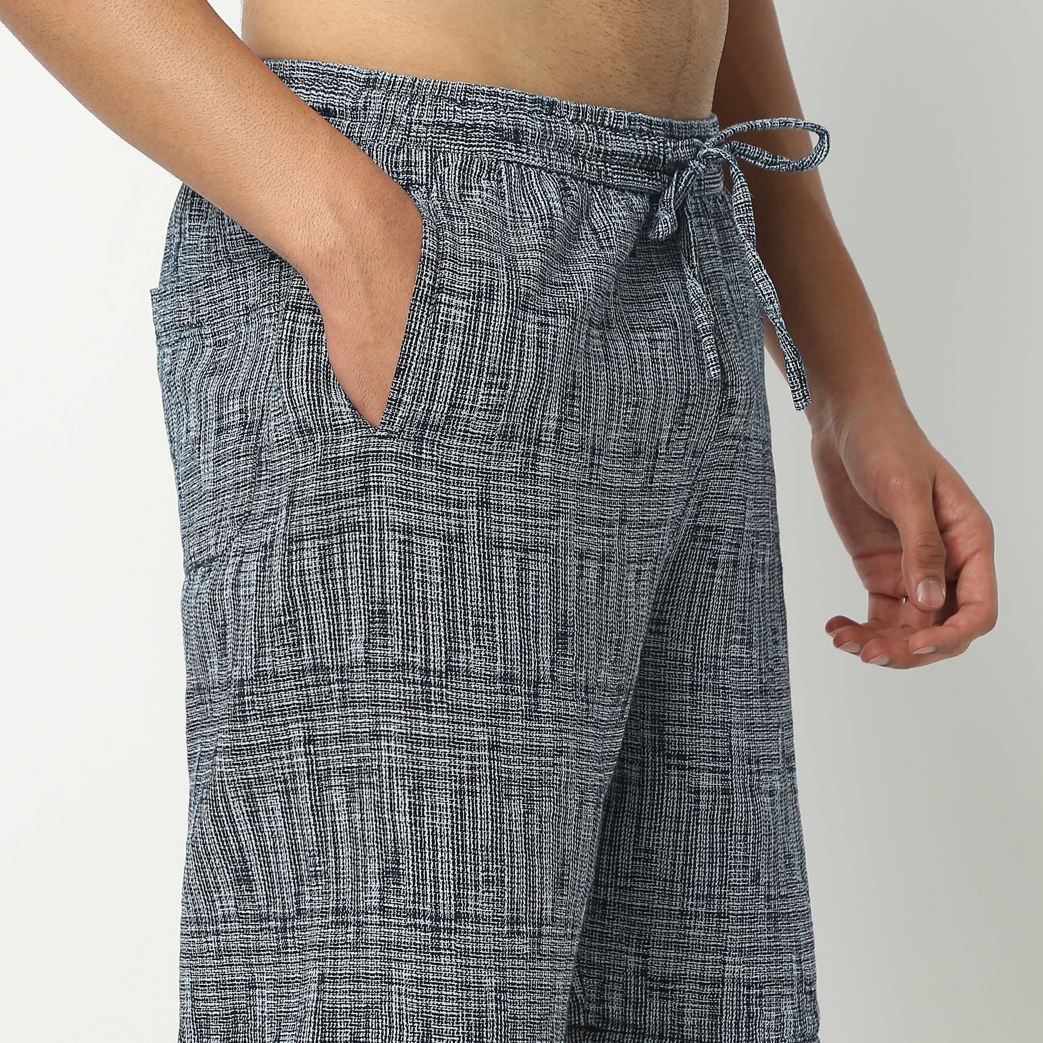 Knee Length Textured Yarn Dyed Pull-On Mood Shorts - Image 4