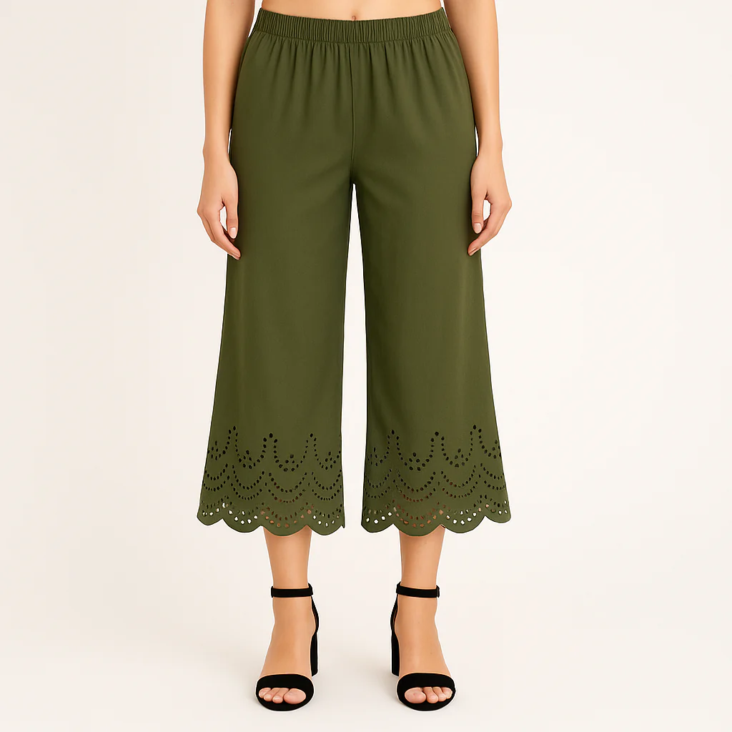 Relax Fit Solid Palazzo - Image 4