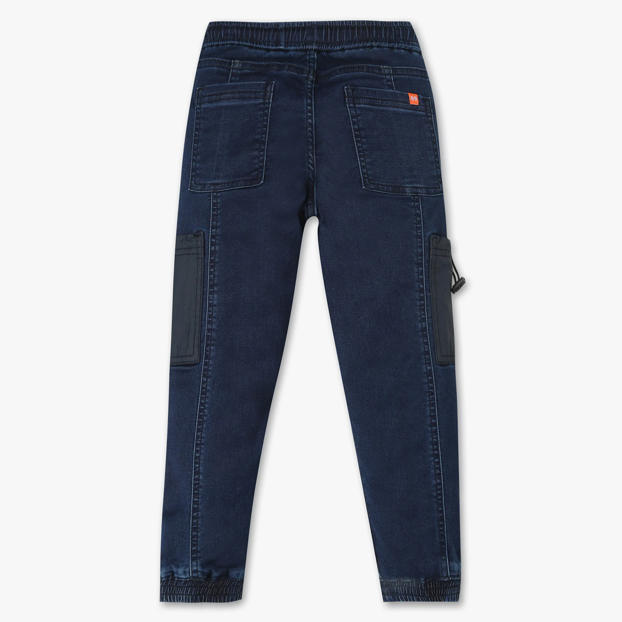 Relaxed Fit Boys Indigo Jogger With Drawcord And Toggle Detailng - Image 2