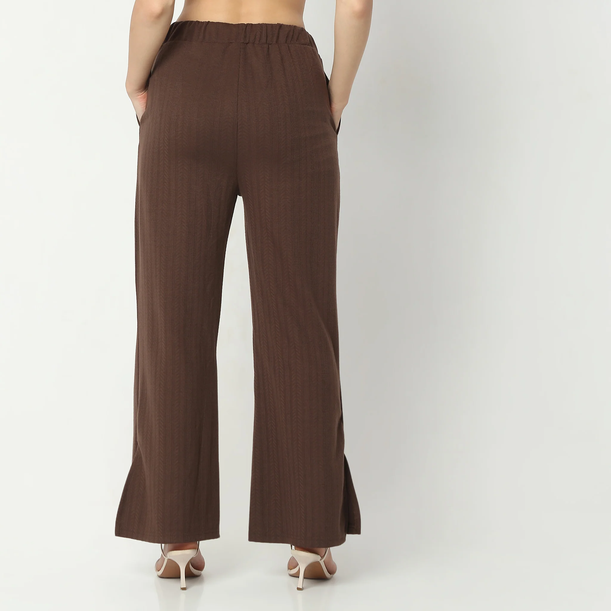 Relaxed Fit Ankle Length High Rise Palazzos - Image 8