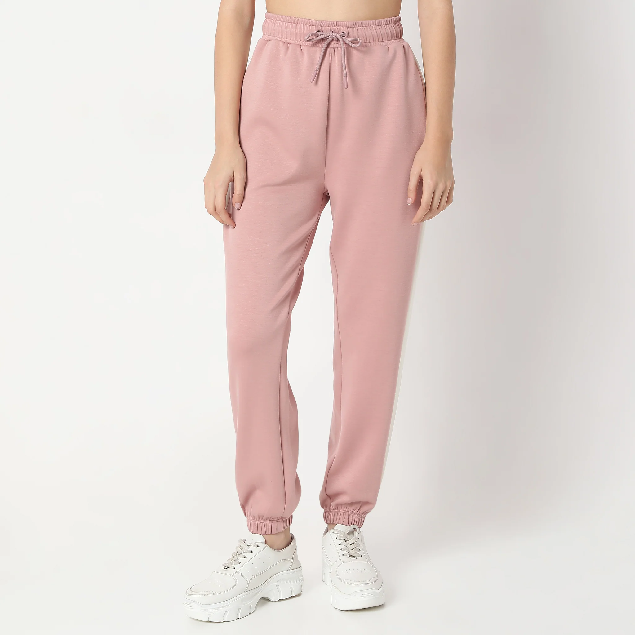 Relaxed Fit Ankle Length High Rise Joggers - Image 2