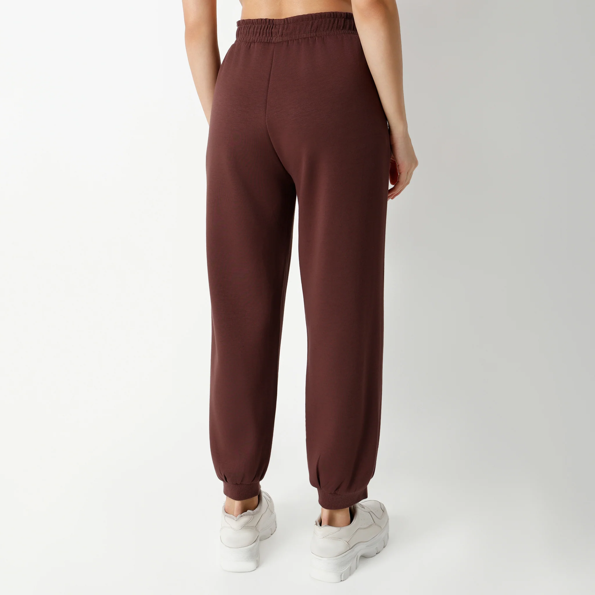 Relaxed Fit Ankle Length High Rise Joggers - Image 3