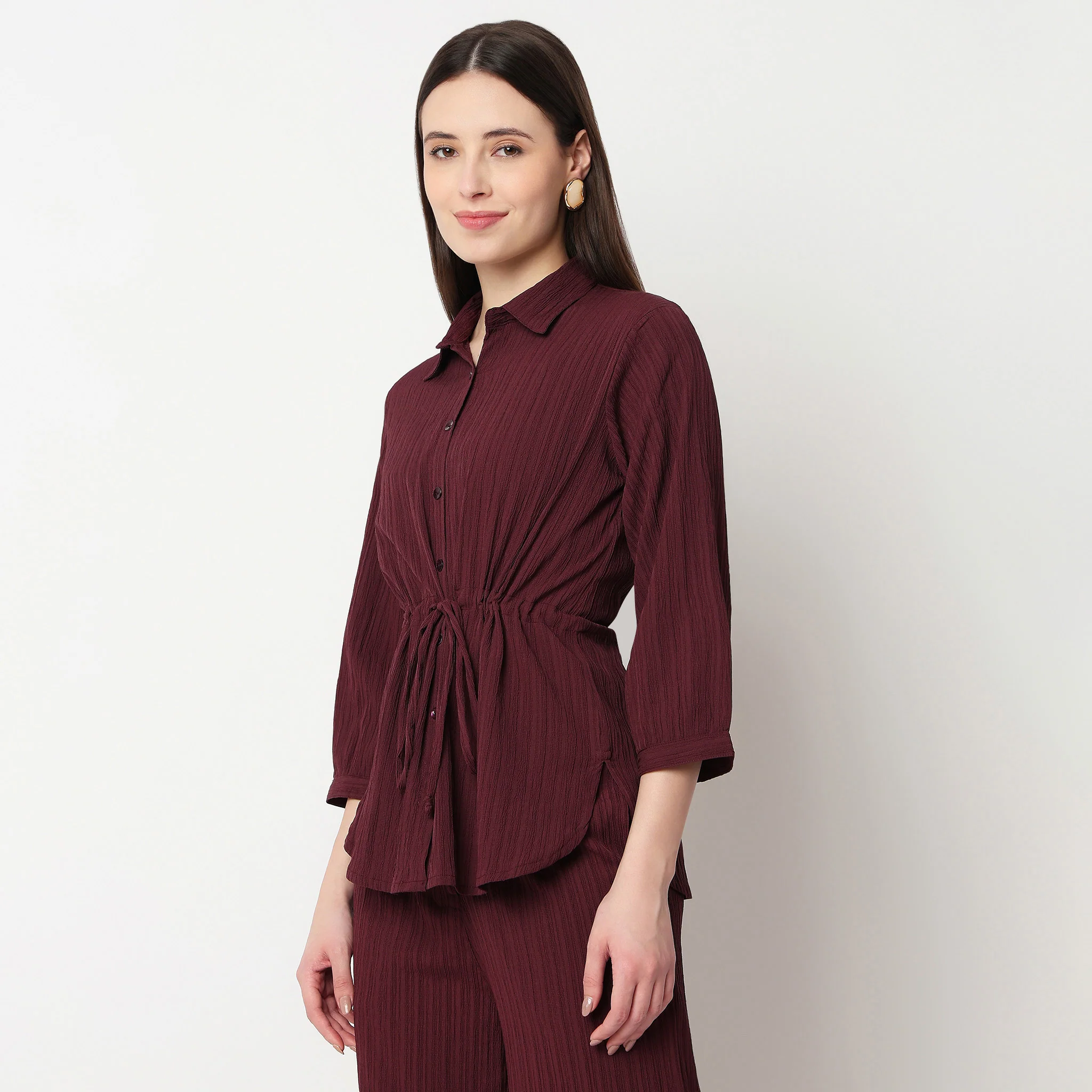 Shirt With Waist Tie Up Through Tunnel - Image 10