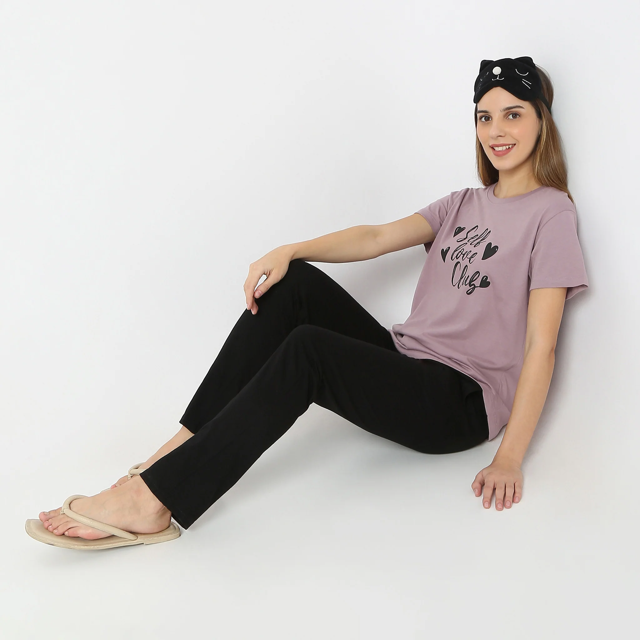 Self-Love Text Print Lounge T-Shirt