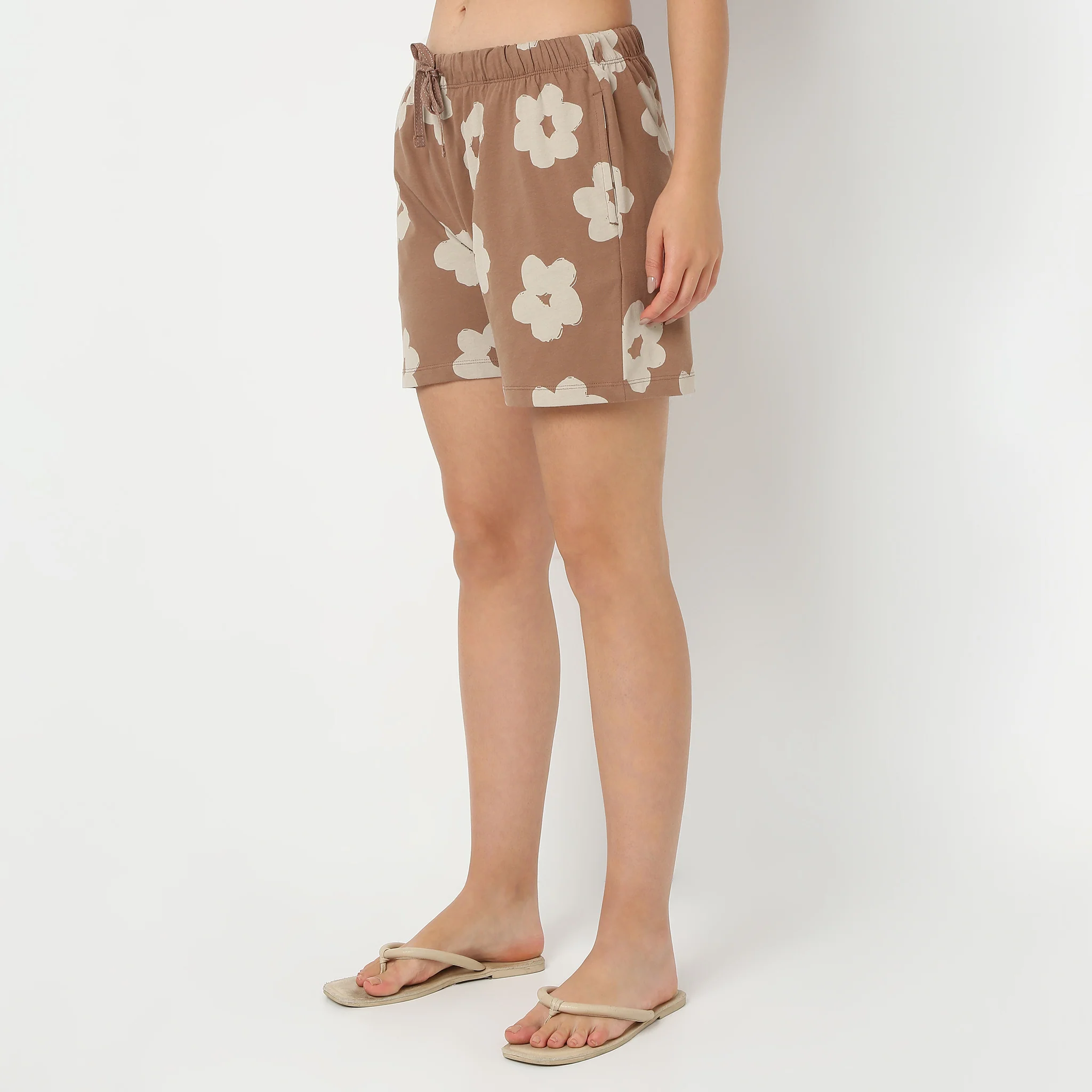 Cotton Short Length Printed Sleepwear Lounge Shorts - Image 5