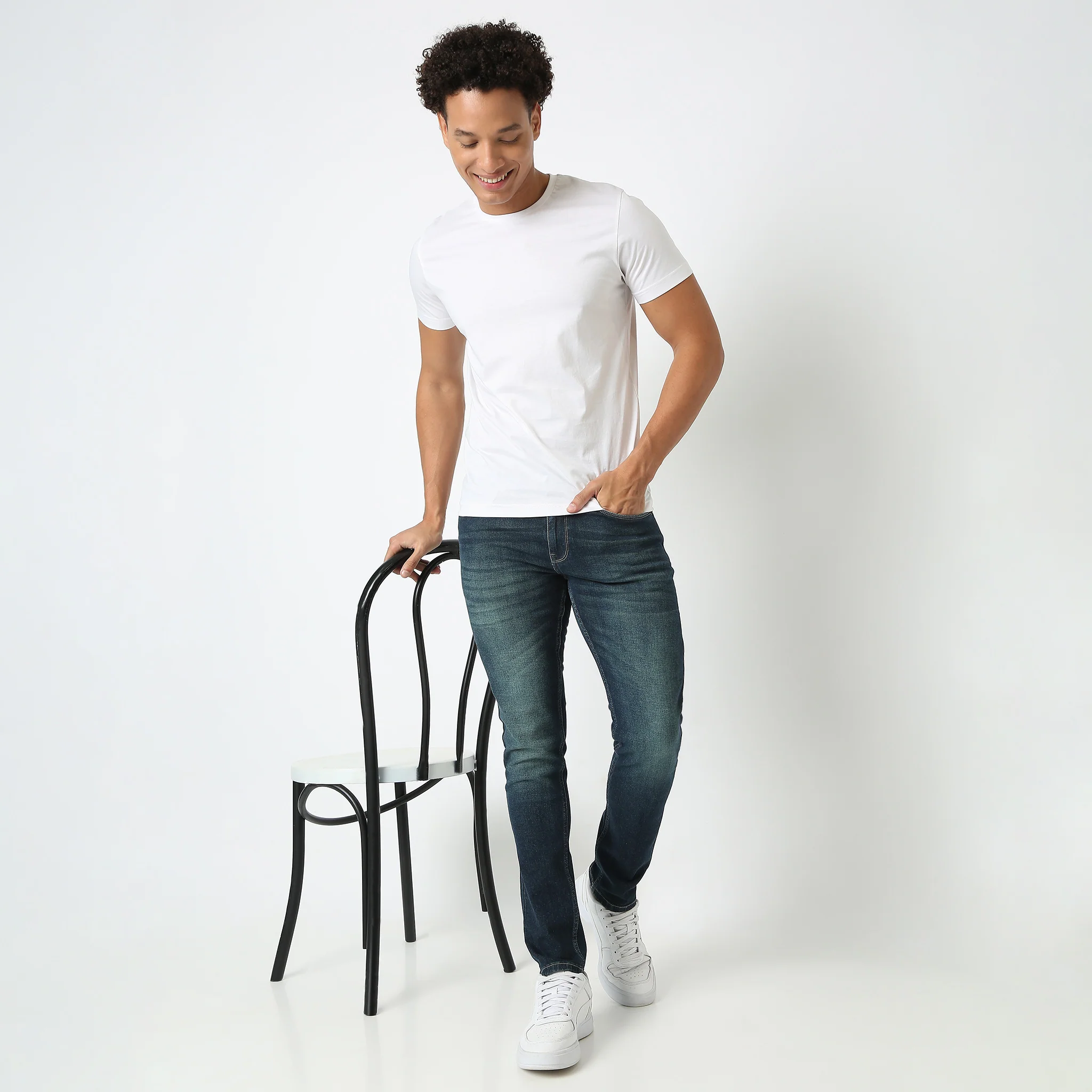 Union of Denim® Origin Series Strtech Authentic Indigo Classic Stone Wash Comfort Skinny Crop Fit - Image 6