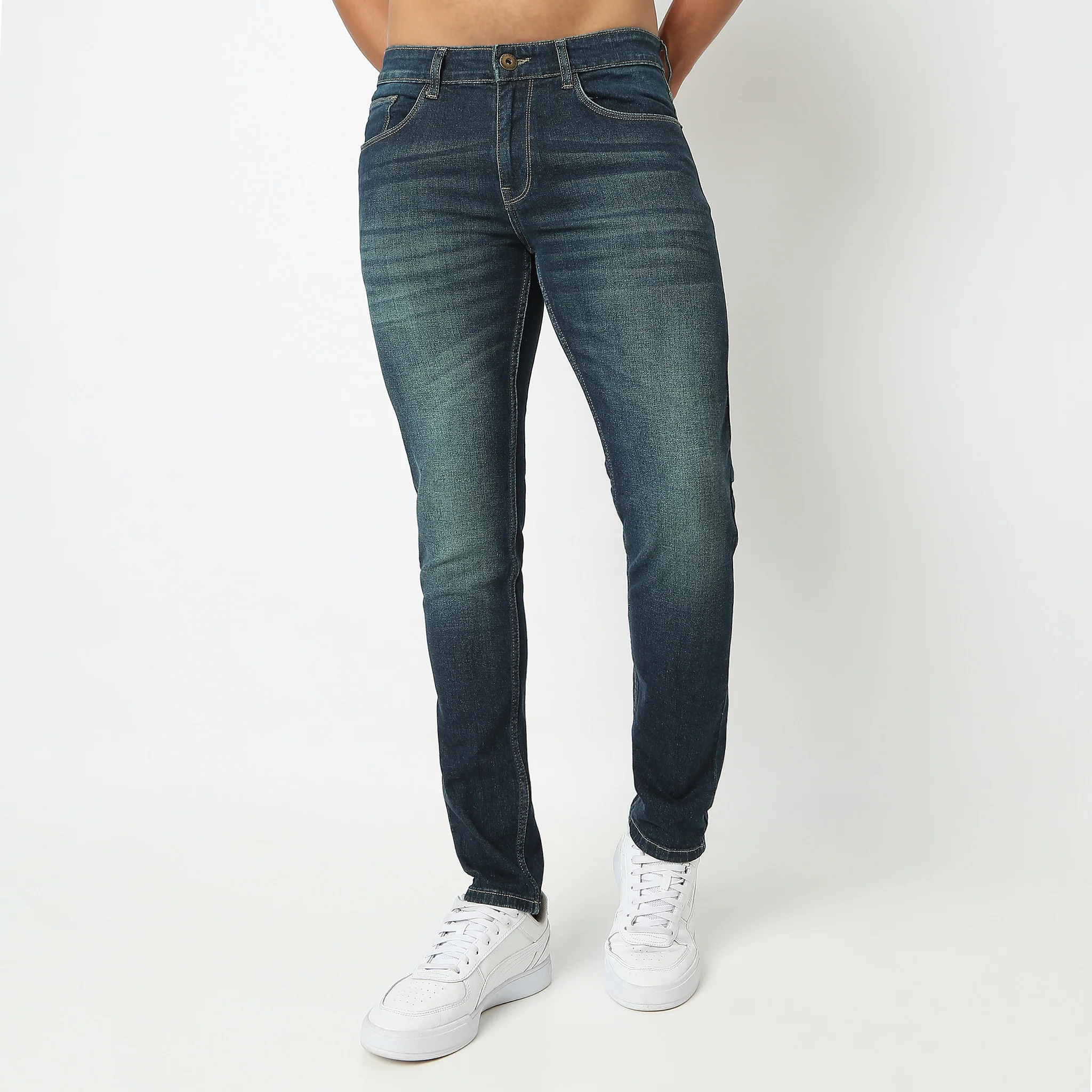 Union of Denim® Origin Series Strtech Authentic Indigo Classic Stone Wash Comfort Skinny Crop Fit - Image 7