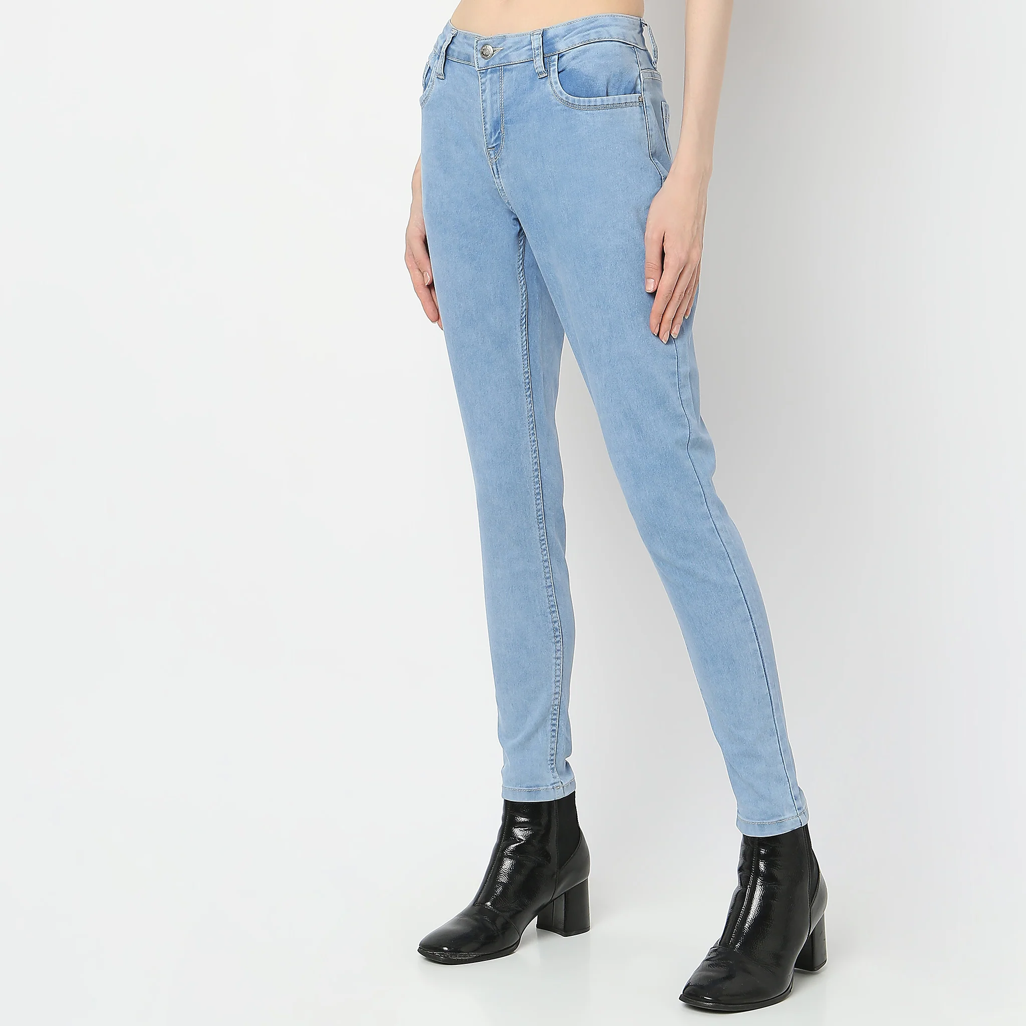 Skinny Fit Full Length Jeans - Image 5